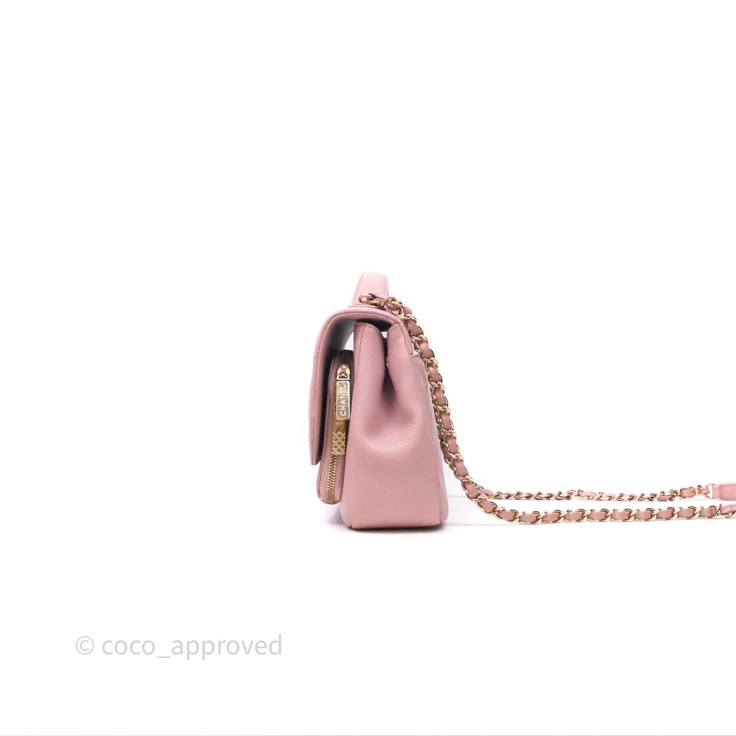 Chanel Quilted Medium Business Affinity Flap Pink Caviar Gold Hardware