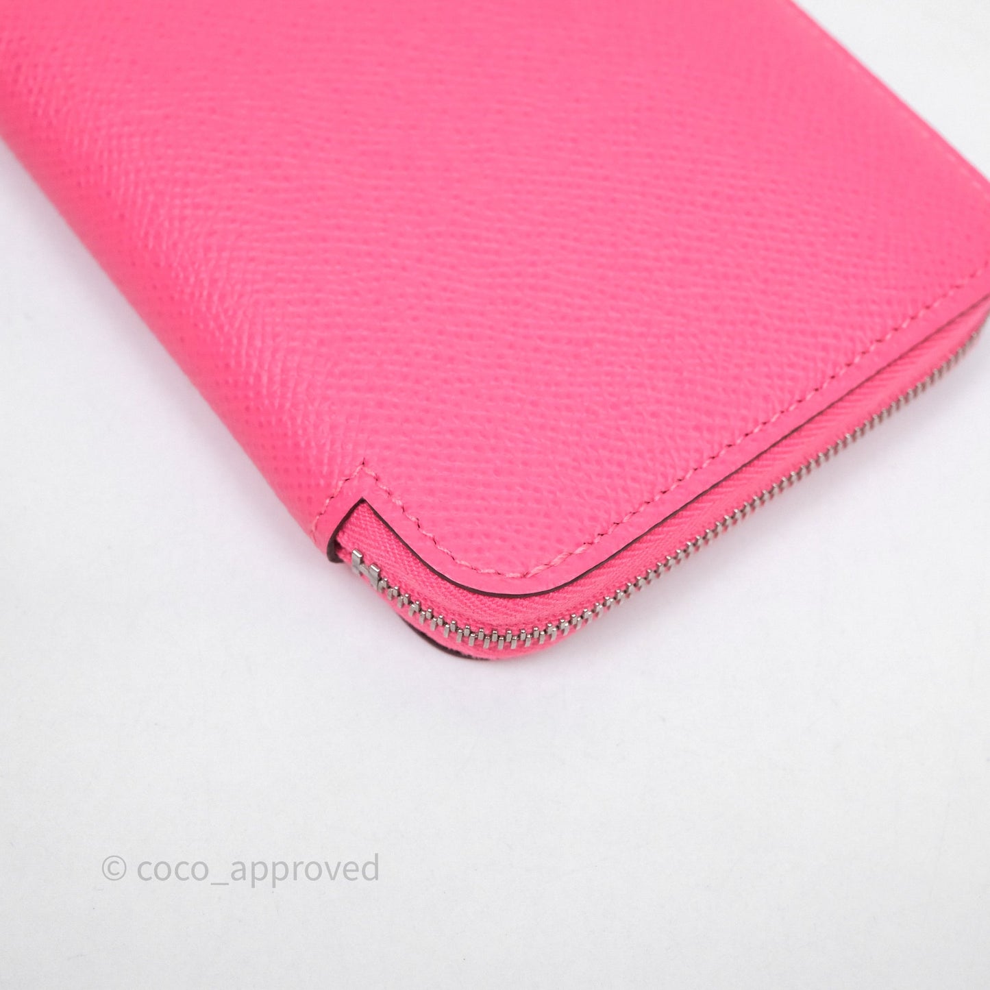 Hermès Silk In Compact Wallet Rose Azalee 8W Epsom