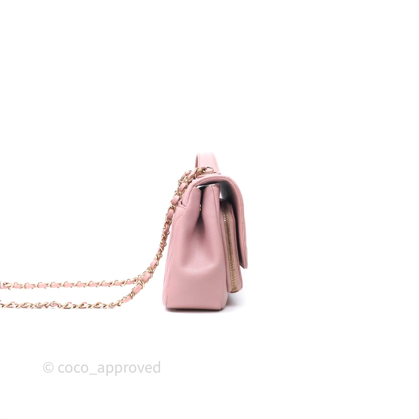Chanel Quilted Medium Business Affinity Flap Pink Caviar Gold Hardware