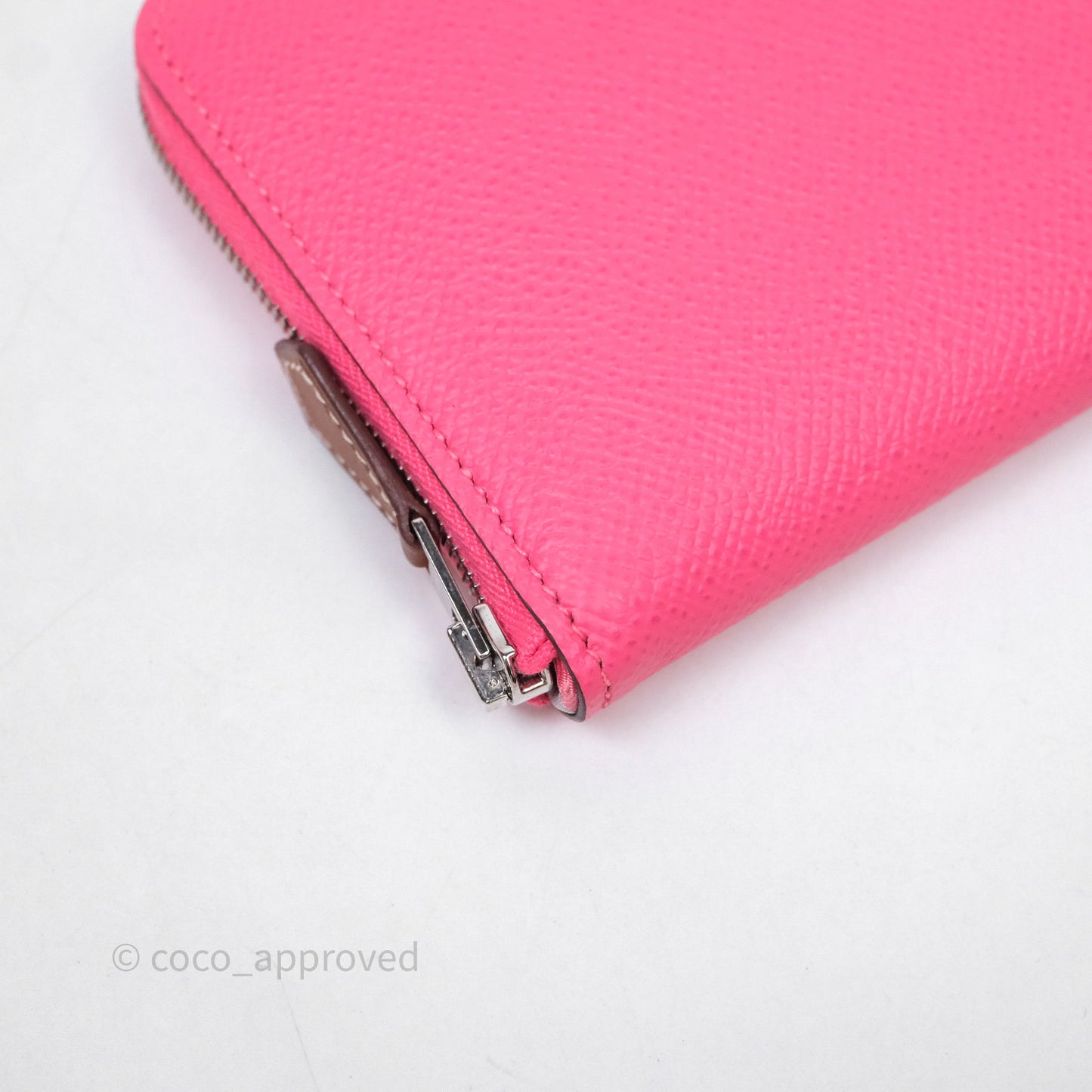 Hermès Silk In Compact Wallet Rose Azalee 8W Epsom