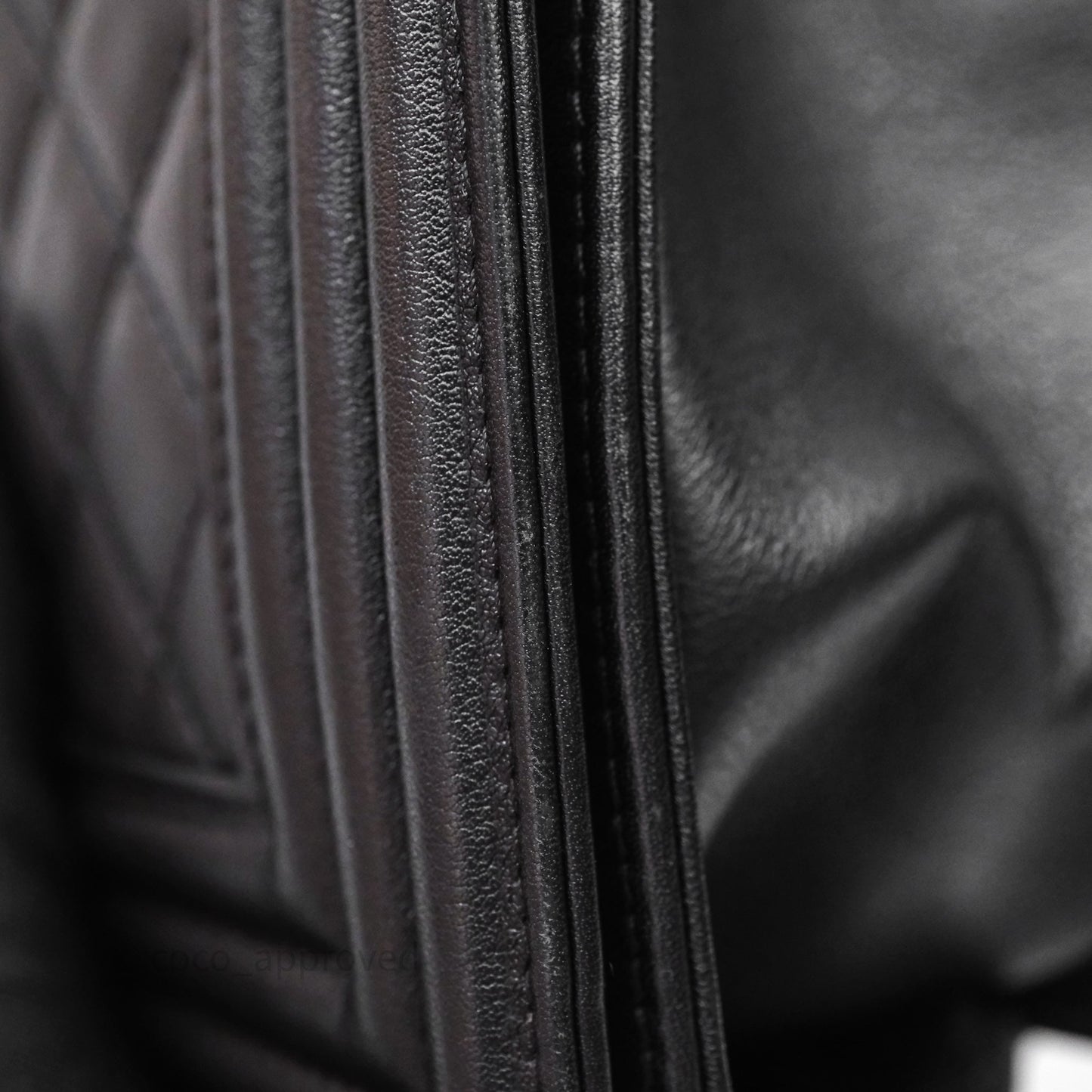 Chanel Medium Boy Quilted Black Calfskin Aged Gold Hardware