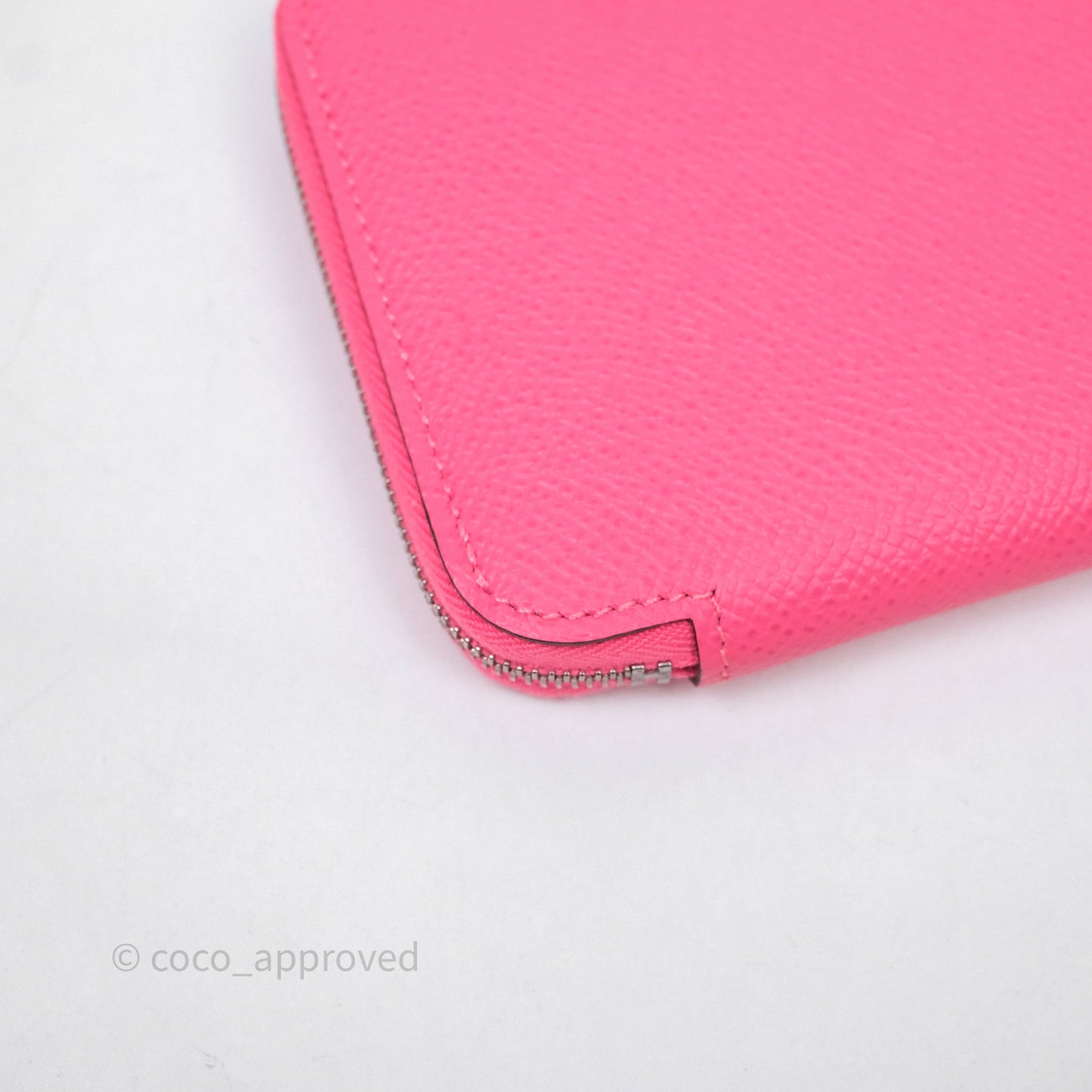 Hermès Silk In Compact Wallet Rose Azalee 8W Epsom