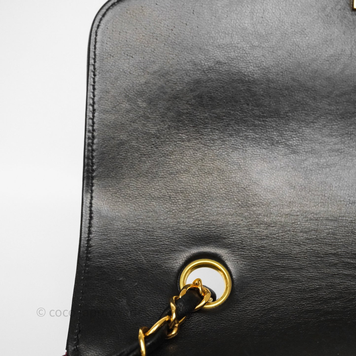 Chanel Small Vintage Quilted Classic Diana Flap Bag Black Lambskin 24K Gold Hardware