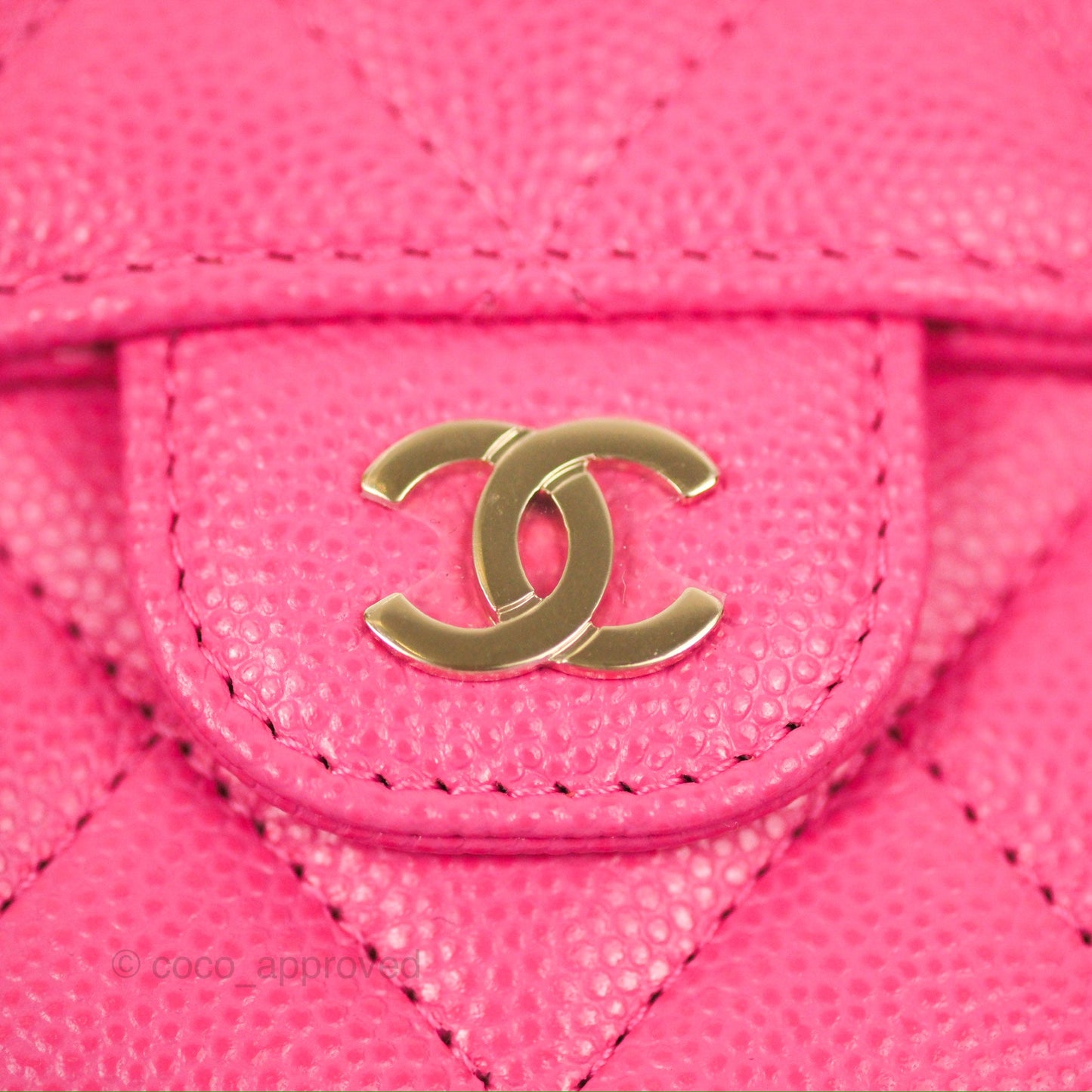Chanel Quilted Medium Flap Wallet Pink Caviar Gold Hardware