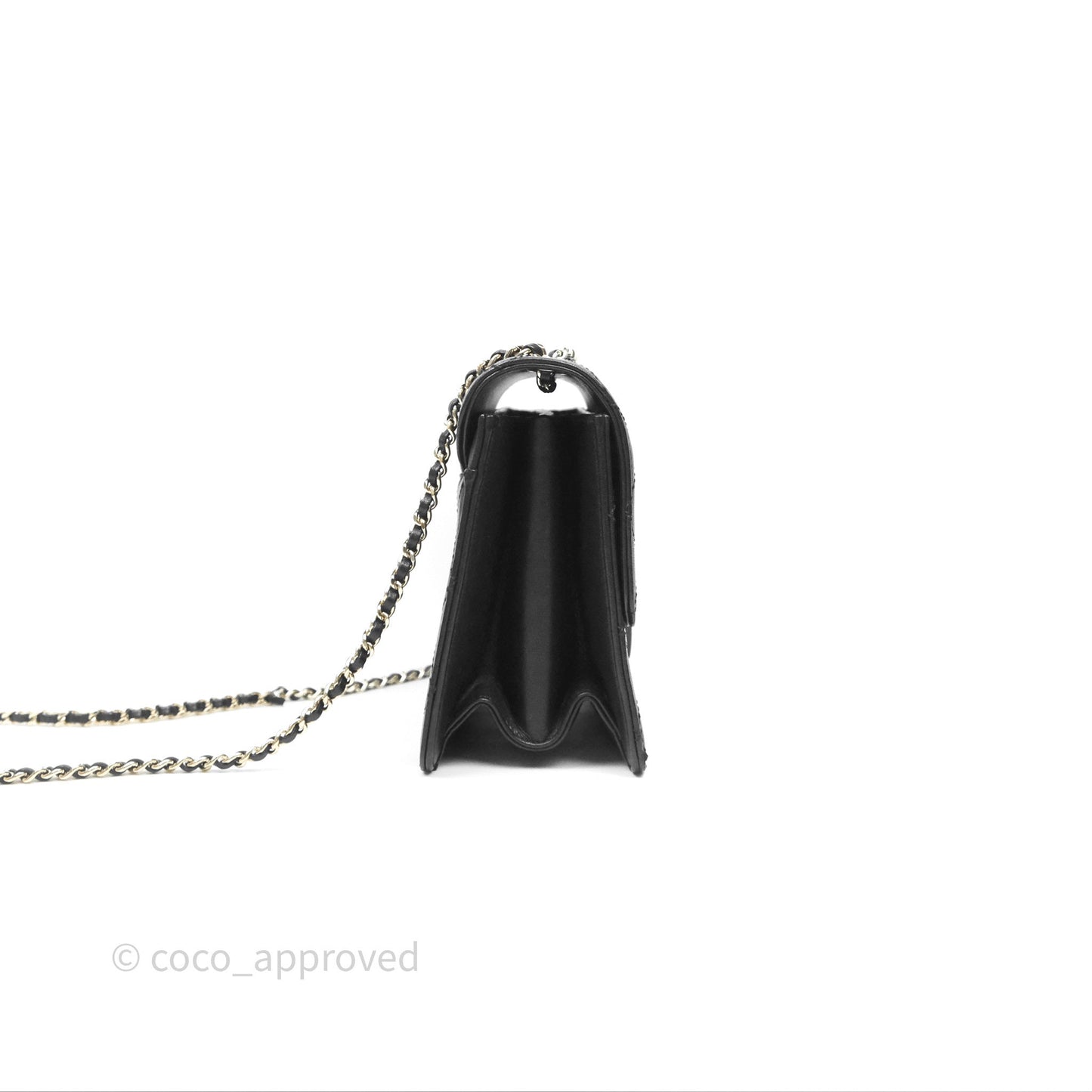 Chanel Beauty Lock Flap Bag Black Calfskin Gold Hardware