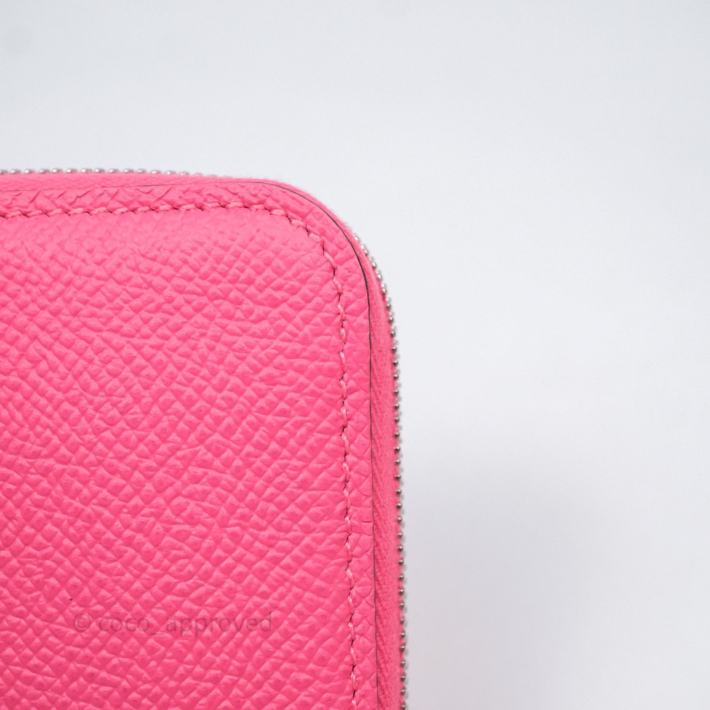 Hermès Silk In Compact Wallet Rose Azalee 8W Epsom