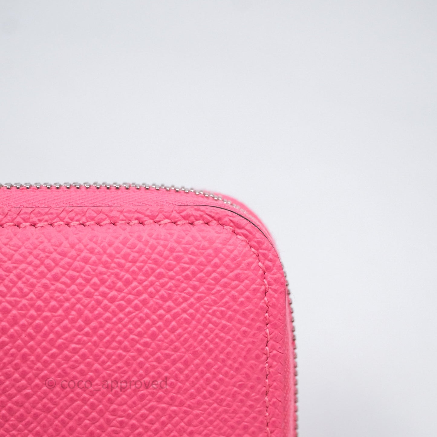 Hermès Silk In Compact Wallet Rose Azalee 8W Epsom