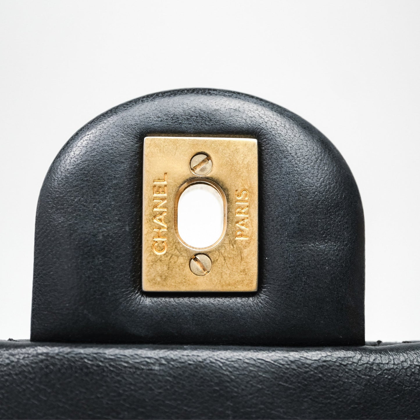Chanel Mini Rectangular Pearl Crush Quilted Black Lambskin Aged Gold Hardware
