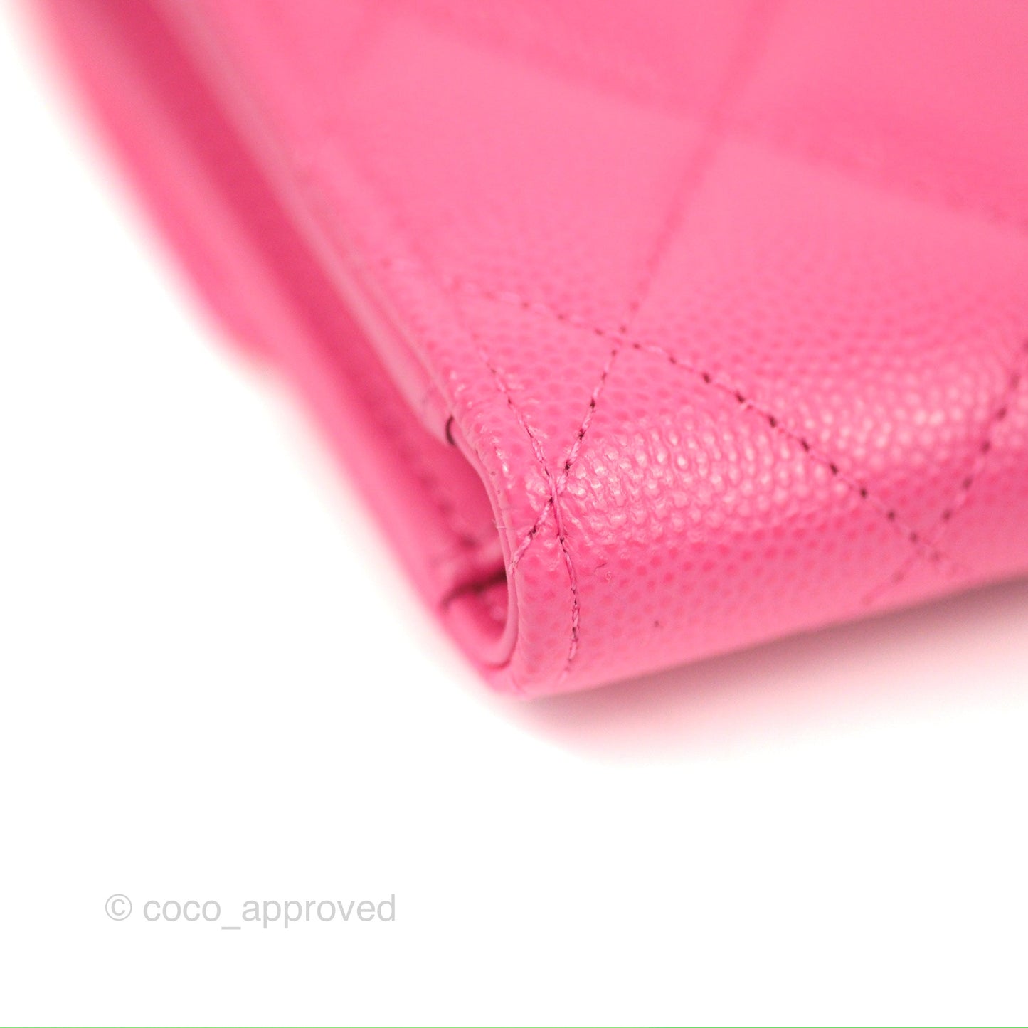 Chanel Quilted Medium Flap Wallet Pink Caviar Gold Hardware