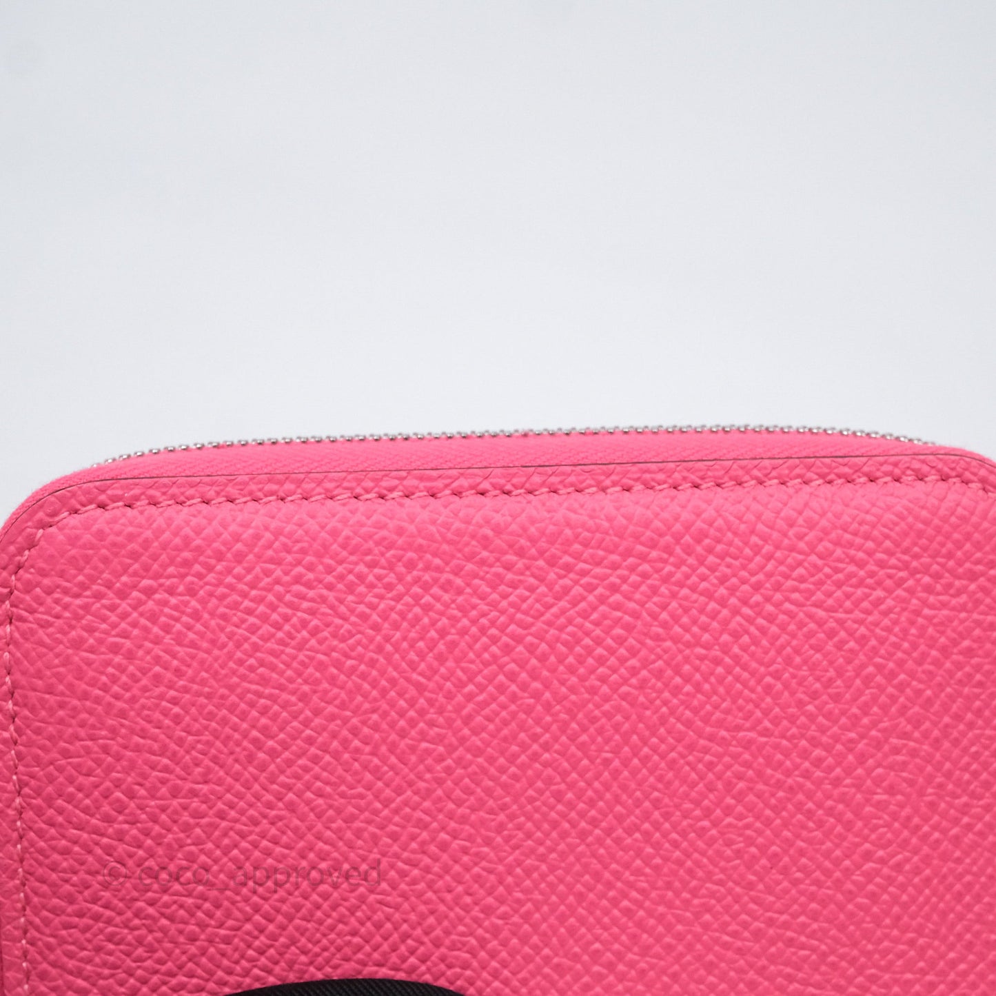 Hermès Silk In Compact Wallet Rose Azalee 8W Epsom