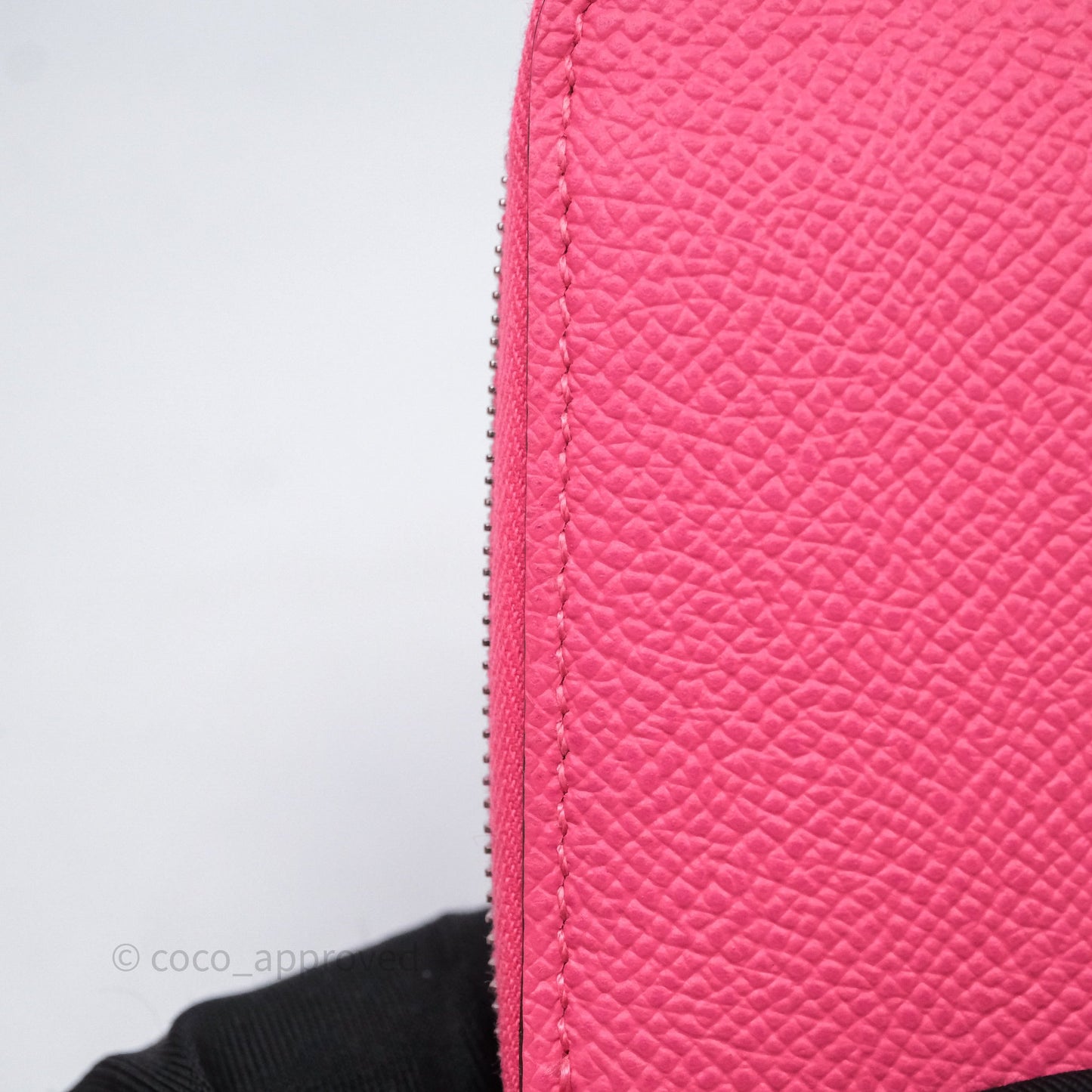 Hermès Silk In Compact Wallet Rose Azalee 8W Epsom