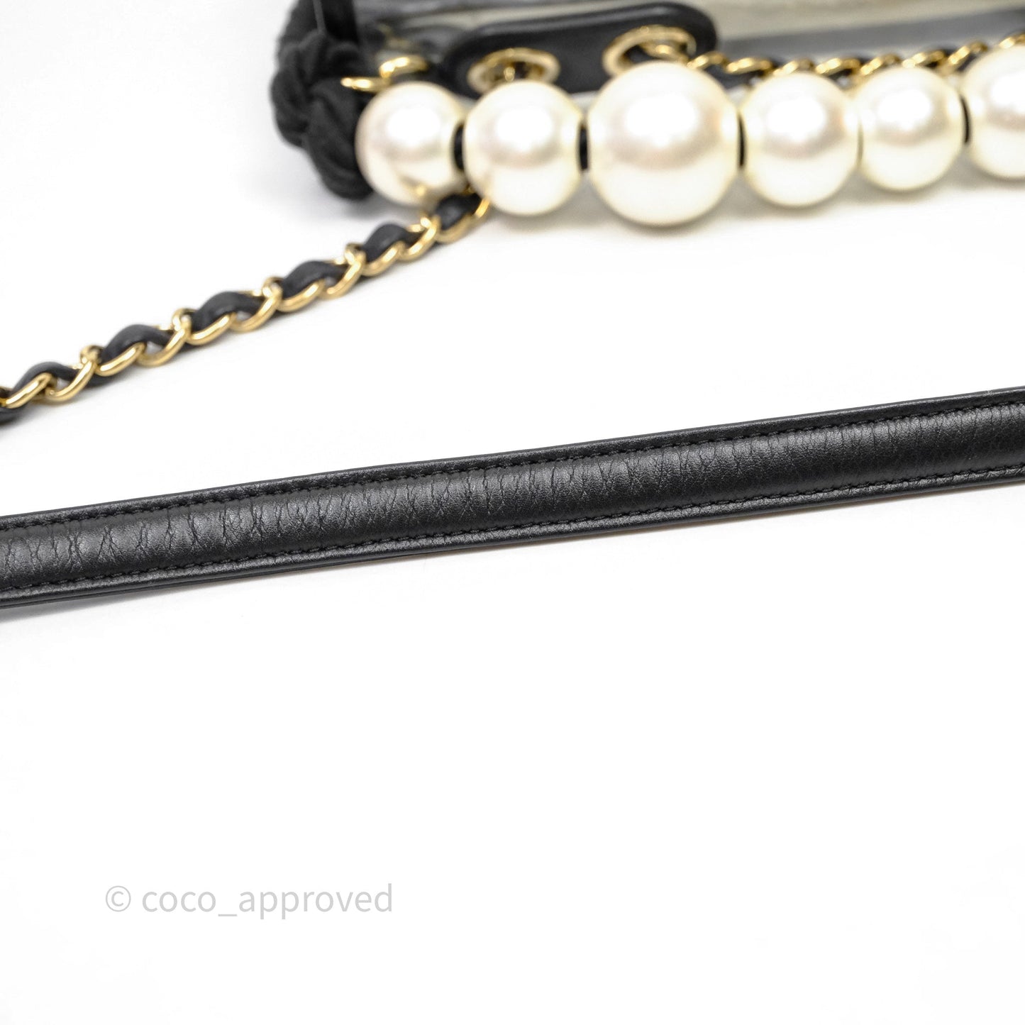 Chanel Medium Sand By The Sea PVC Flap Black Lambskin Gold Hardware