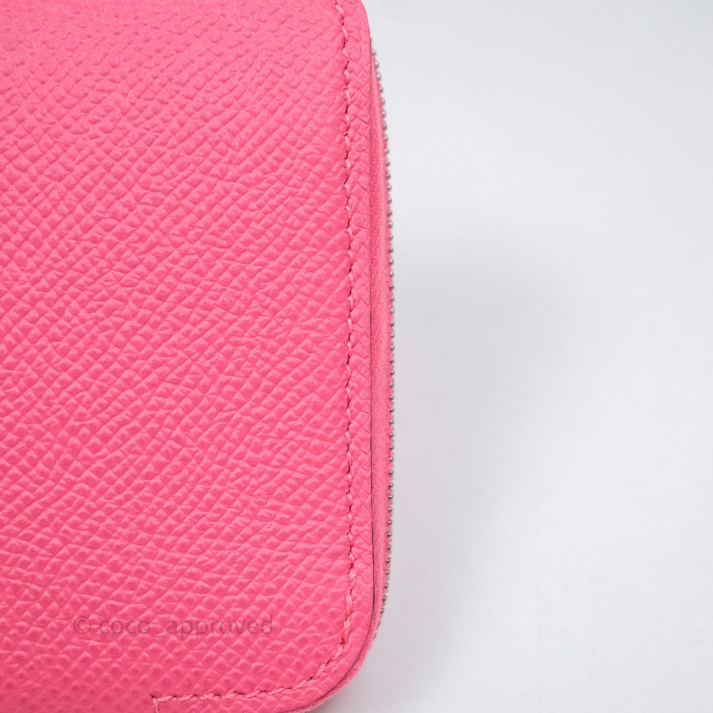 Hermès Silk In Compact Wallet Rose Azalee 8W Epsom