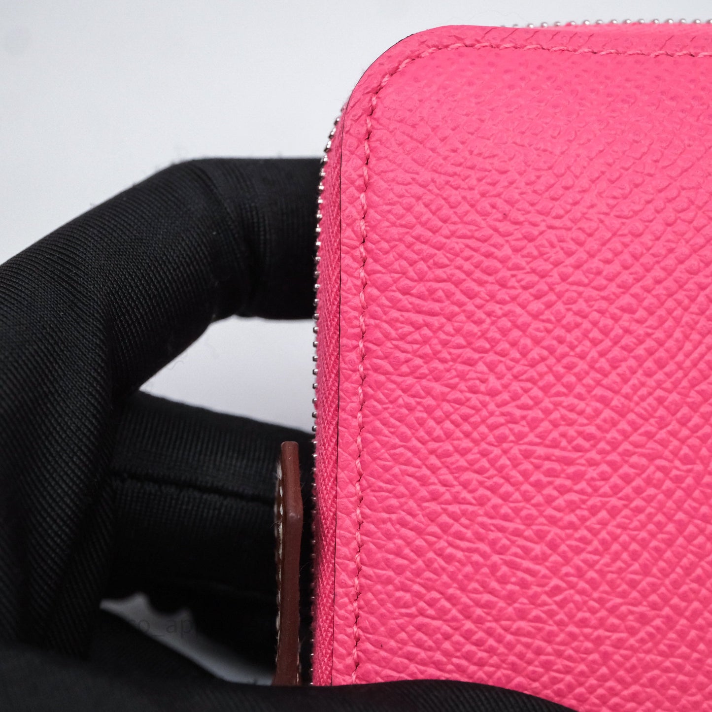 Hermès Silk In Compact Wallet Rose Azalee 8W Epsom