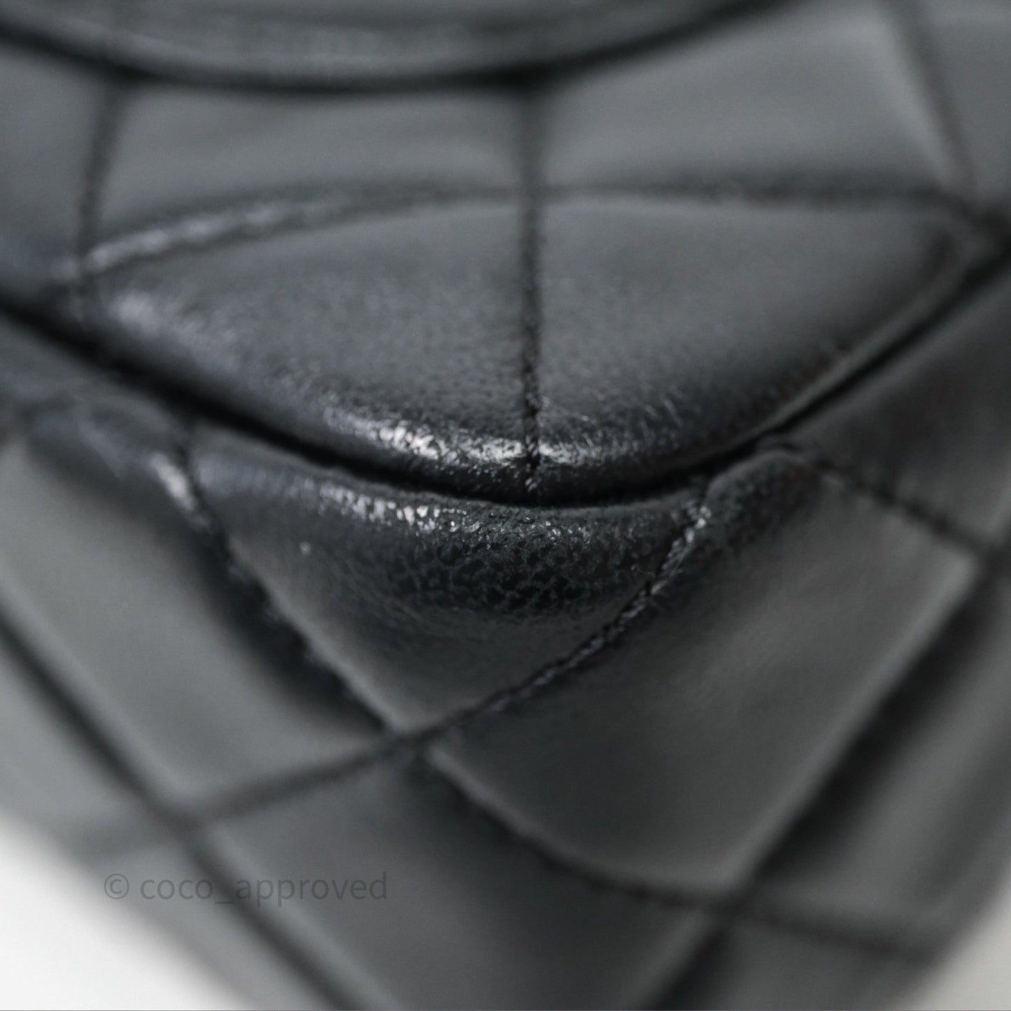 Chanel Mini Rectangular Pearl Crush Quilted Black Lambskin Aged Gold Hardware