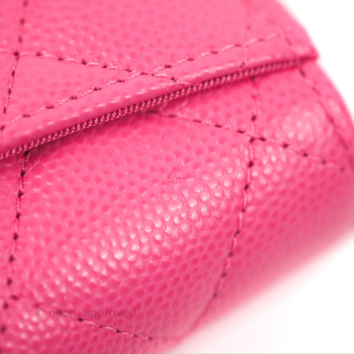 Chanel Quilted Medium Flap Wallet Pink Caviar Gold Hardware