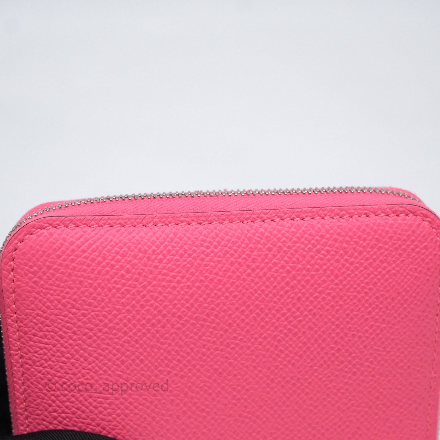 Hermès Silk In Compact Wallet Rose Azalee 8W Epsom