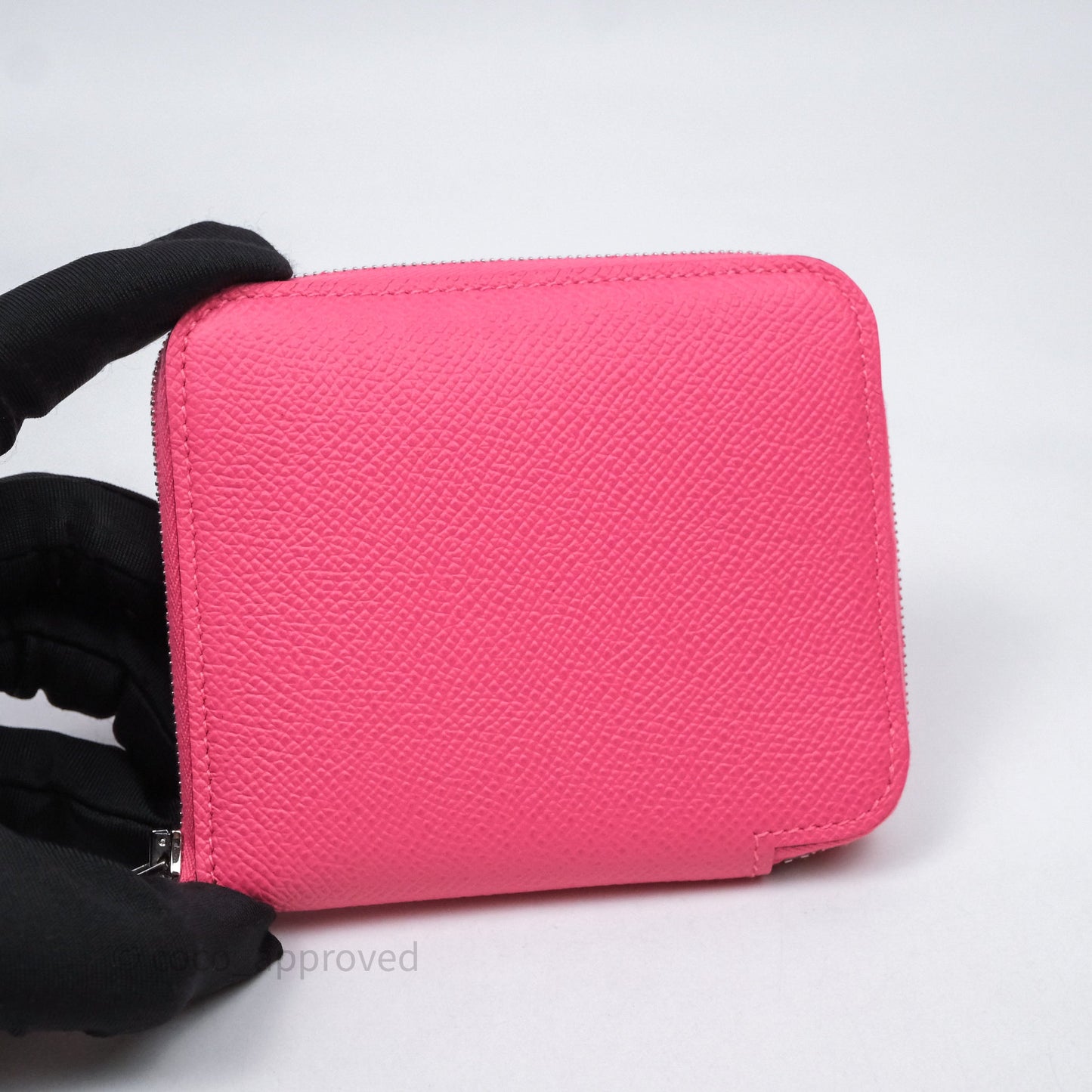 Hermès Silk In Compact Wallet Rose Azalee 8W Epsom