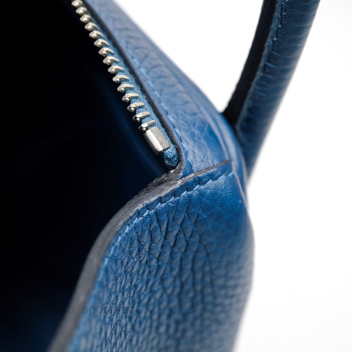 Hermès Lindy 30 Bleu Colvert 1P Clemence Palladium Hardware
