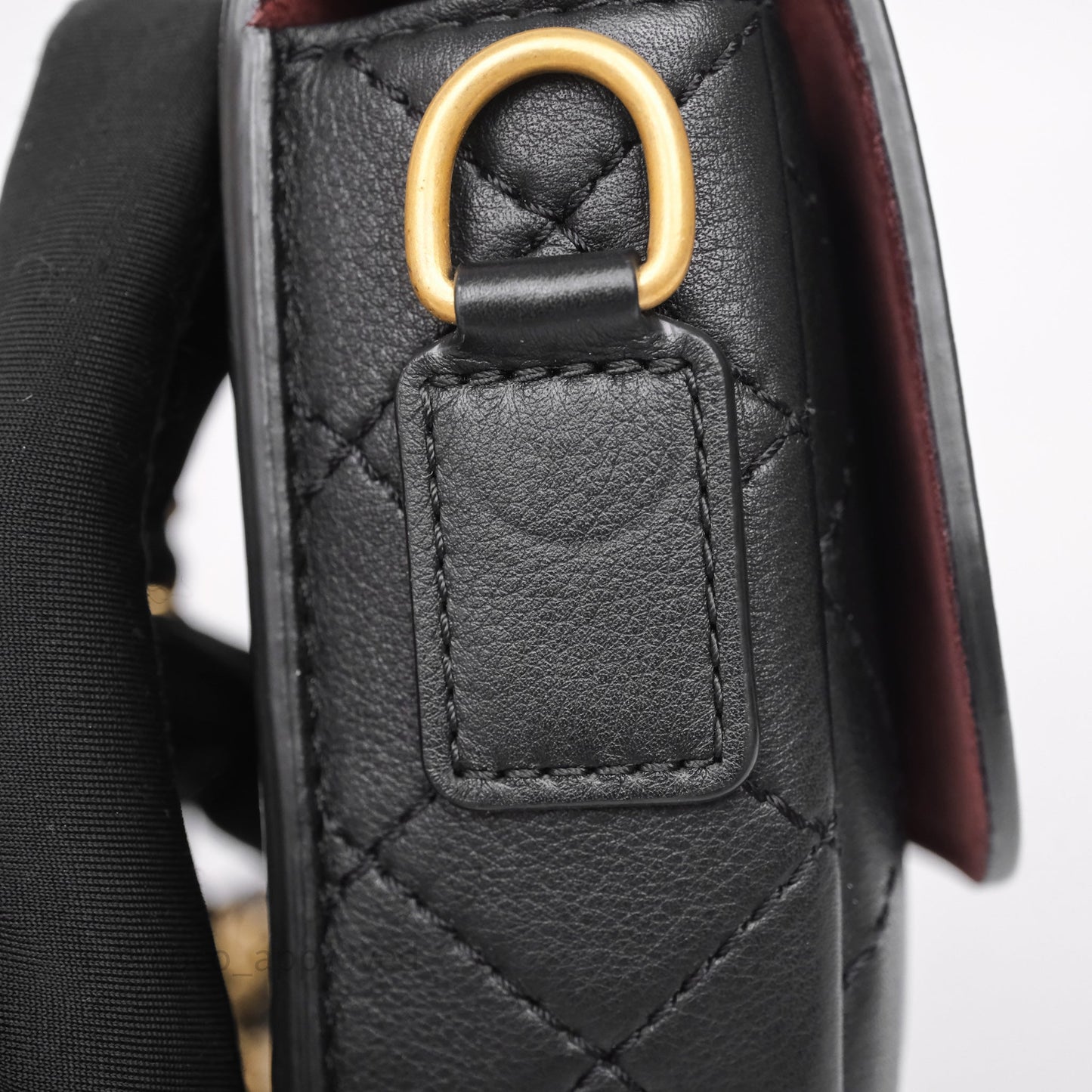 Chanel Quilted Flap Bag with Coin Purse Black Calfksin Aged Gold Hardware
