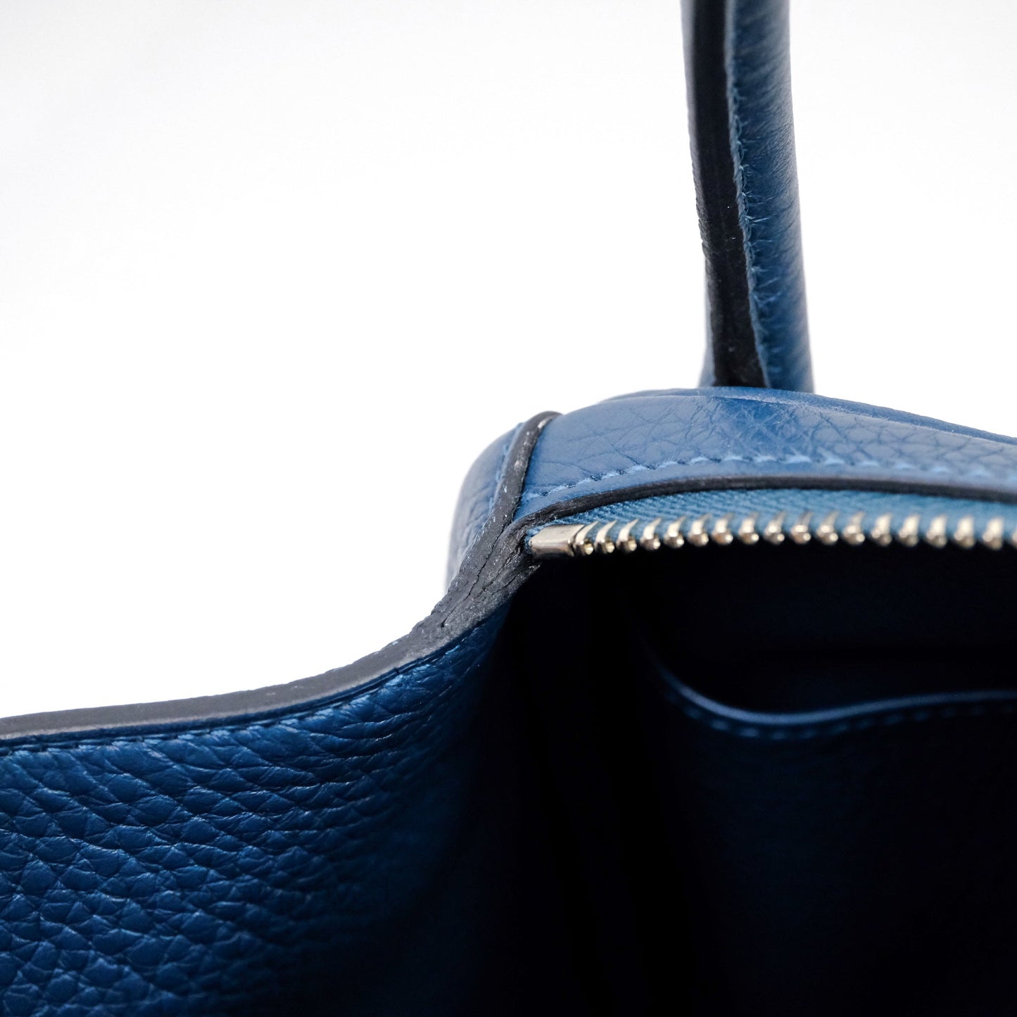 Hermès Lindy 30 Bleu Colvert 1P Clemence Palladium Hardware