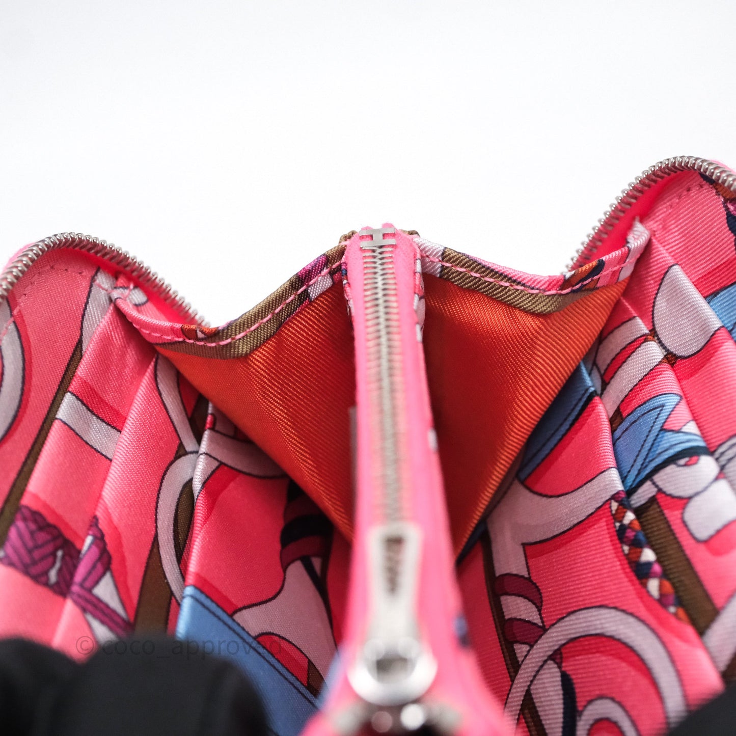 Hermès Silk In Compact Wallet Rose Azalee 8W Epsom