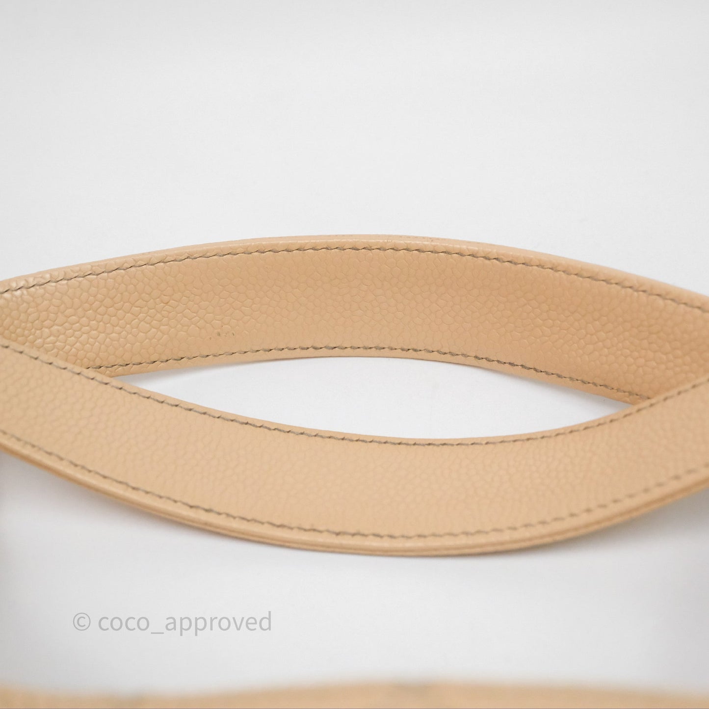 Chanel Vertical GST Beige Caviar Gold Hardware