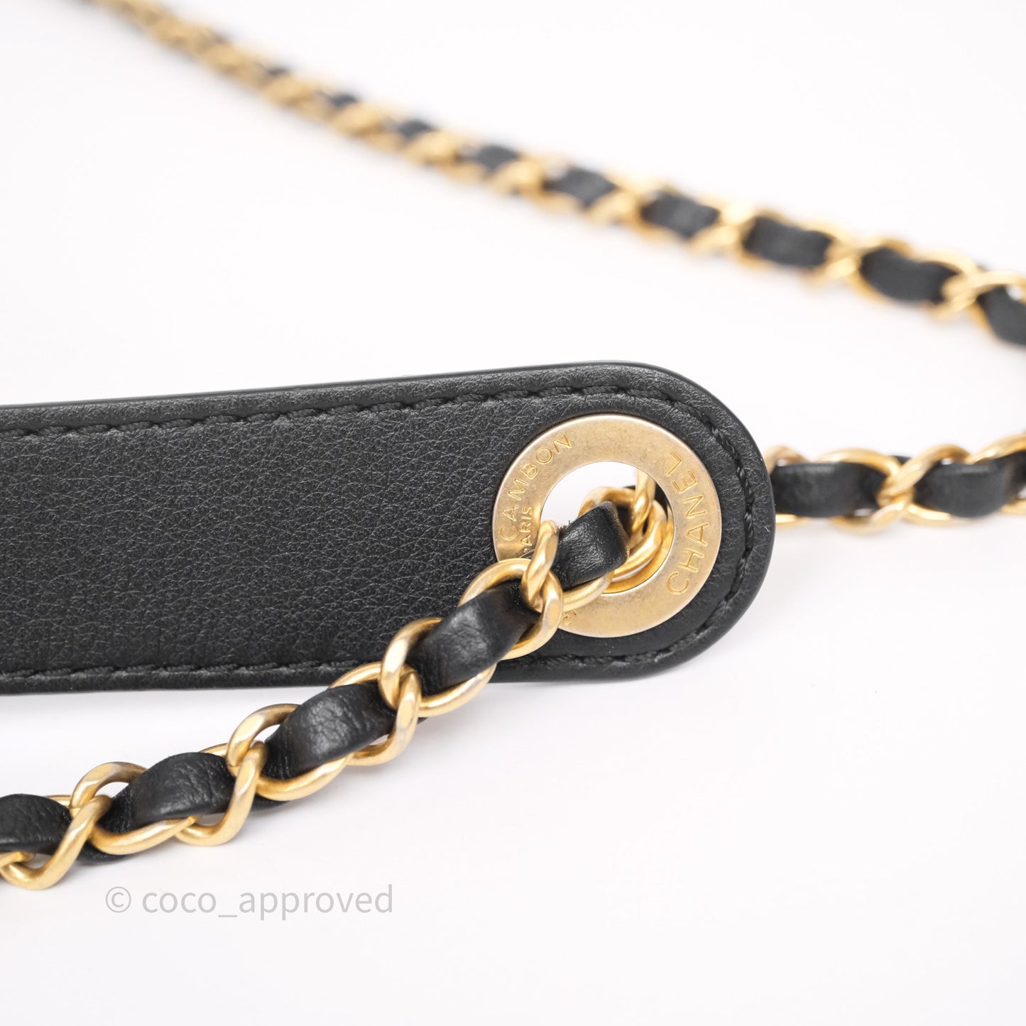 Chanel Quilted Flap Bag with Coin Purse Black Calfksin Aged Gold Hardware