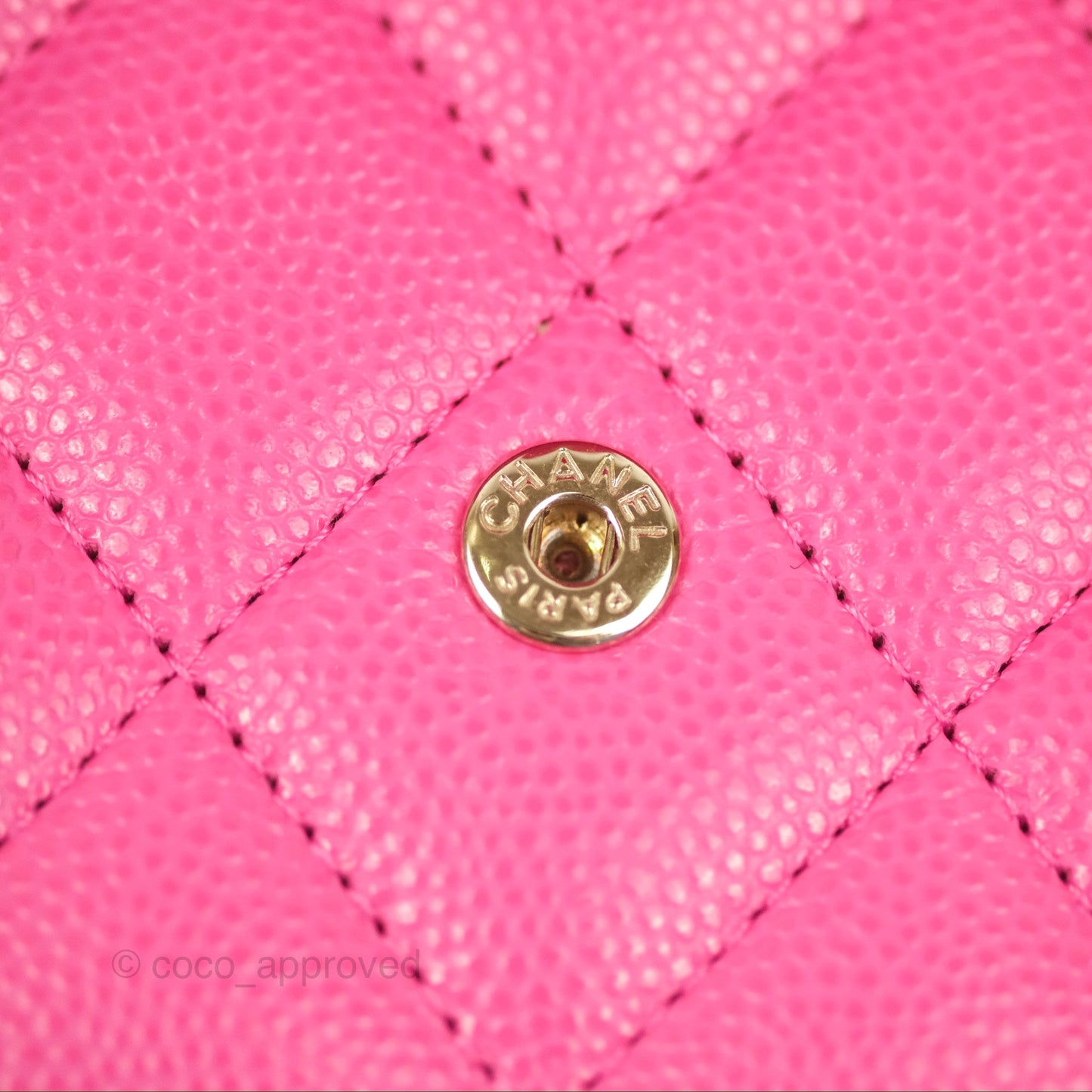 Chanel Quilted Medium Flap Wallet Pink Caviar Gold Hardware