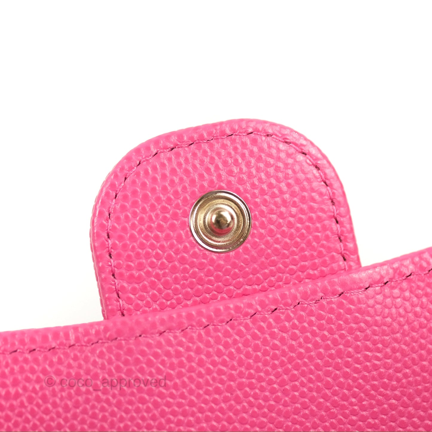 Chanel Quilted Medium Flap Wallet Pink Caviar Gold Hardware
