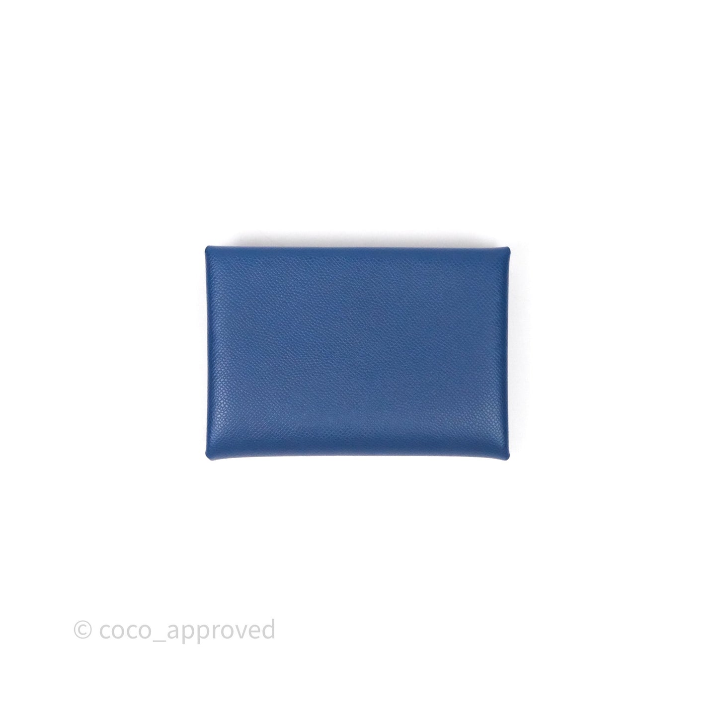 Hermès Calvi Card Holder Deep Blue Epsom