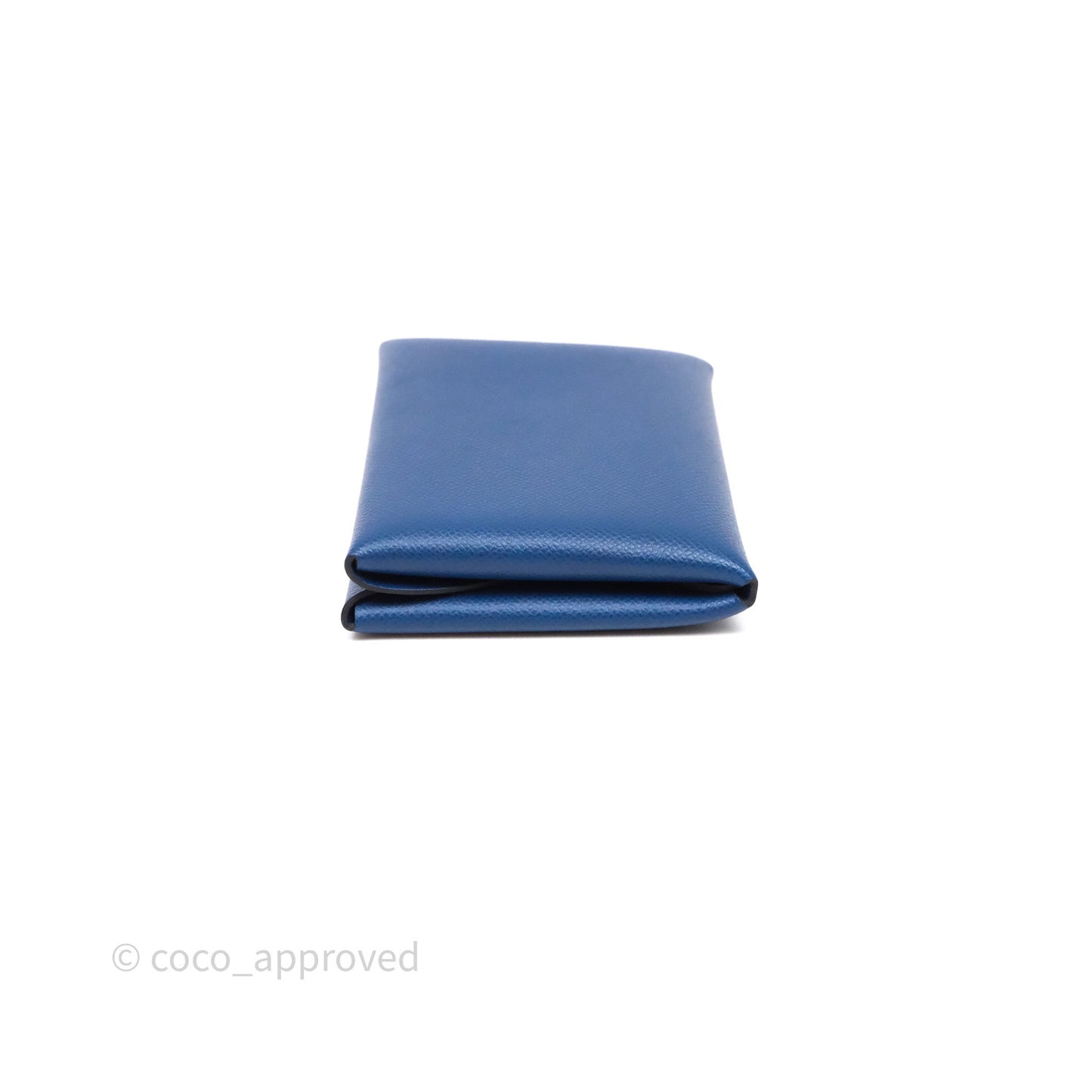 Hermès Calvi Card Holder Deep Blue Epsom
