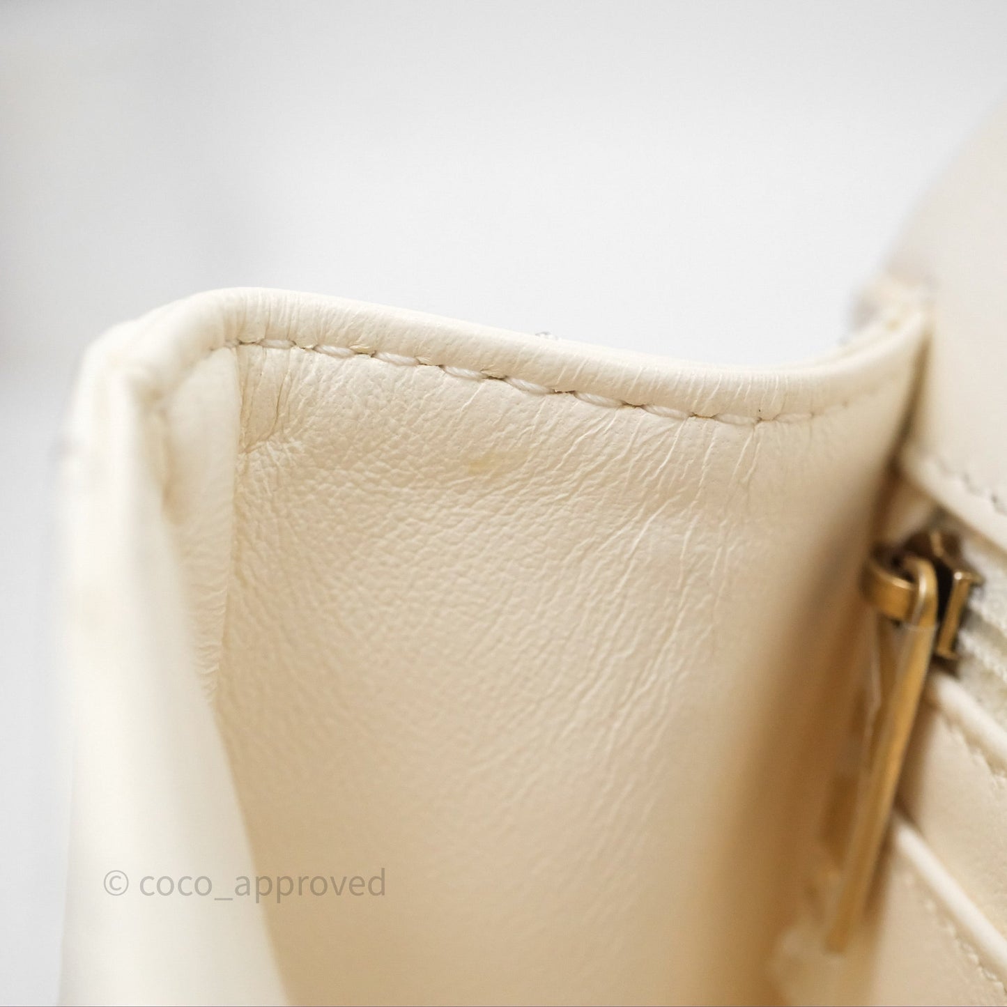 Chanel Mini Reissue 224 Ivory White Aged Calfskin Aged Gold Hardware