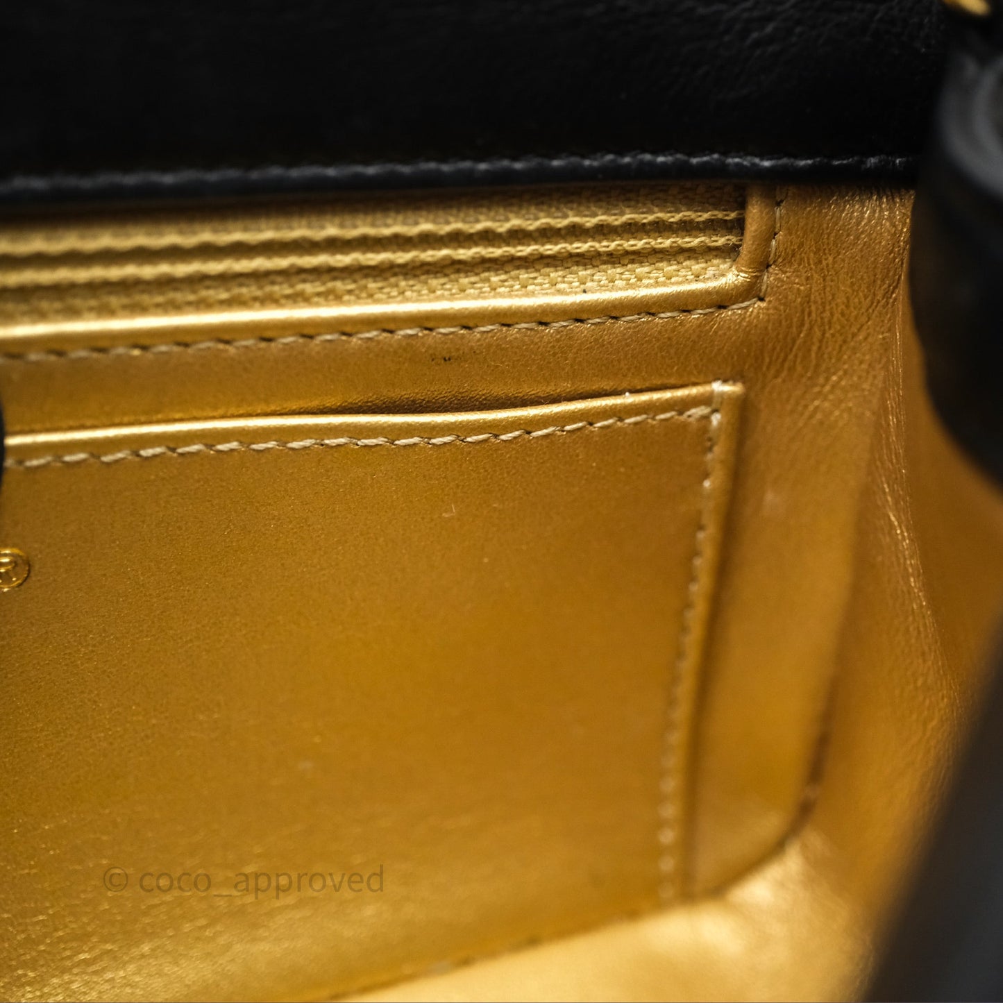 Chanel Mini Rectangular Pearl Crush Quilted Black Lambskin Aged Gold Hardware