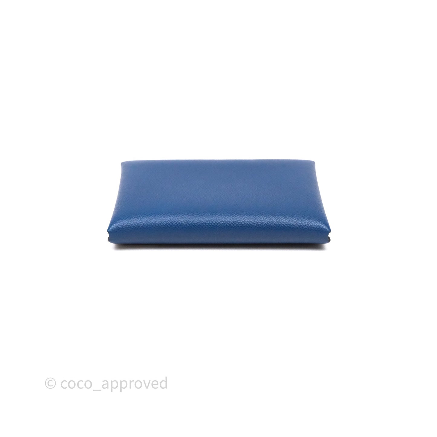 Hermès Calvi Card Holder Deep Blue Epsom