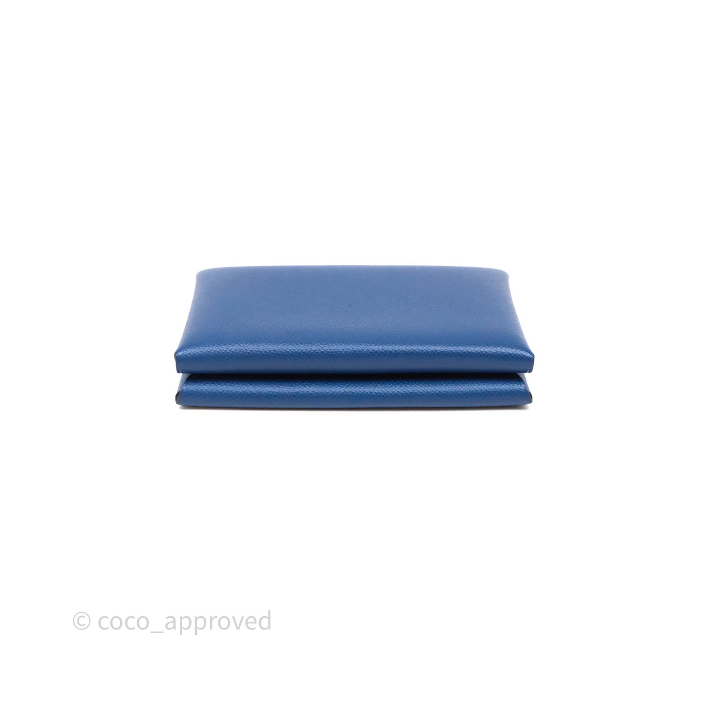 Hermès Calvi Card Holder Deep Blue Epsom
