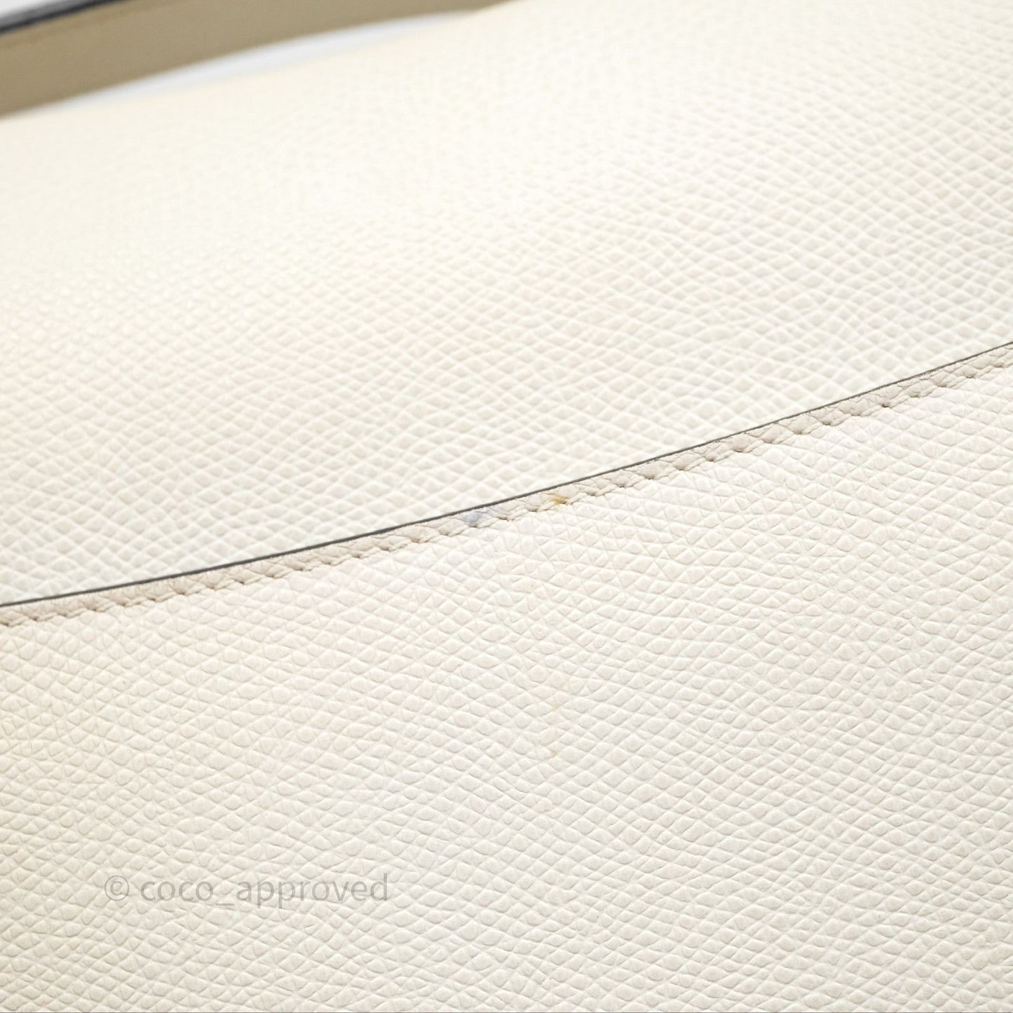 Christian Dior Saddle Bag White Grained Calfskin Gold Hardware