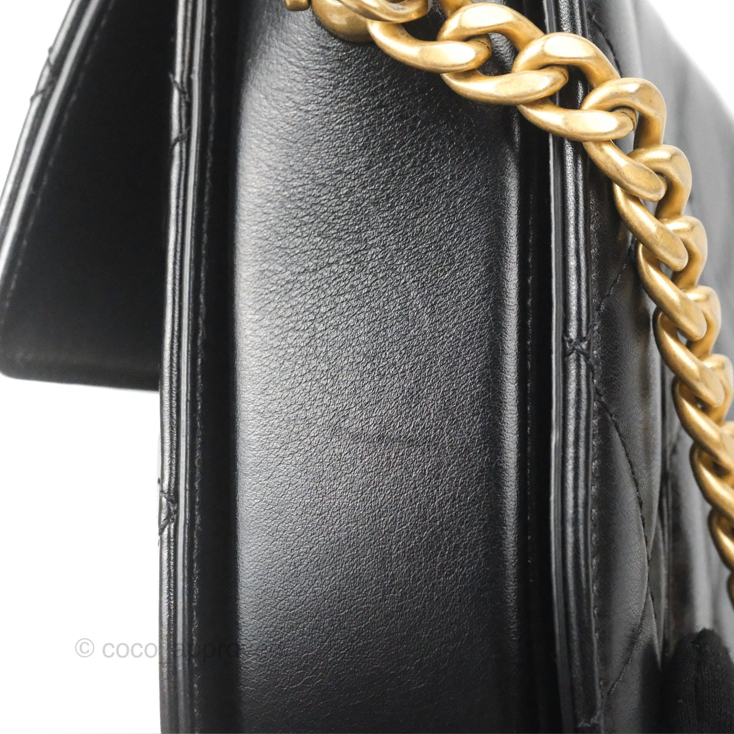 Chanel Small Round Messenger Bag Black Calfskin Aged Gold Hardware