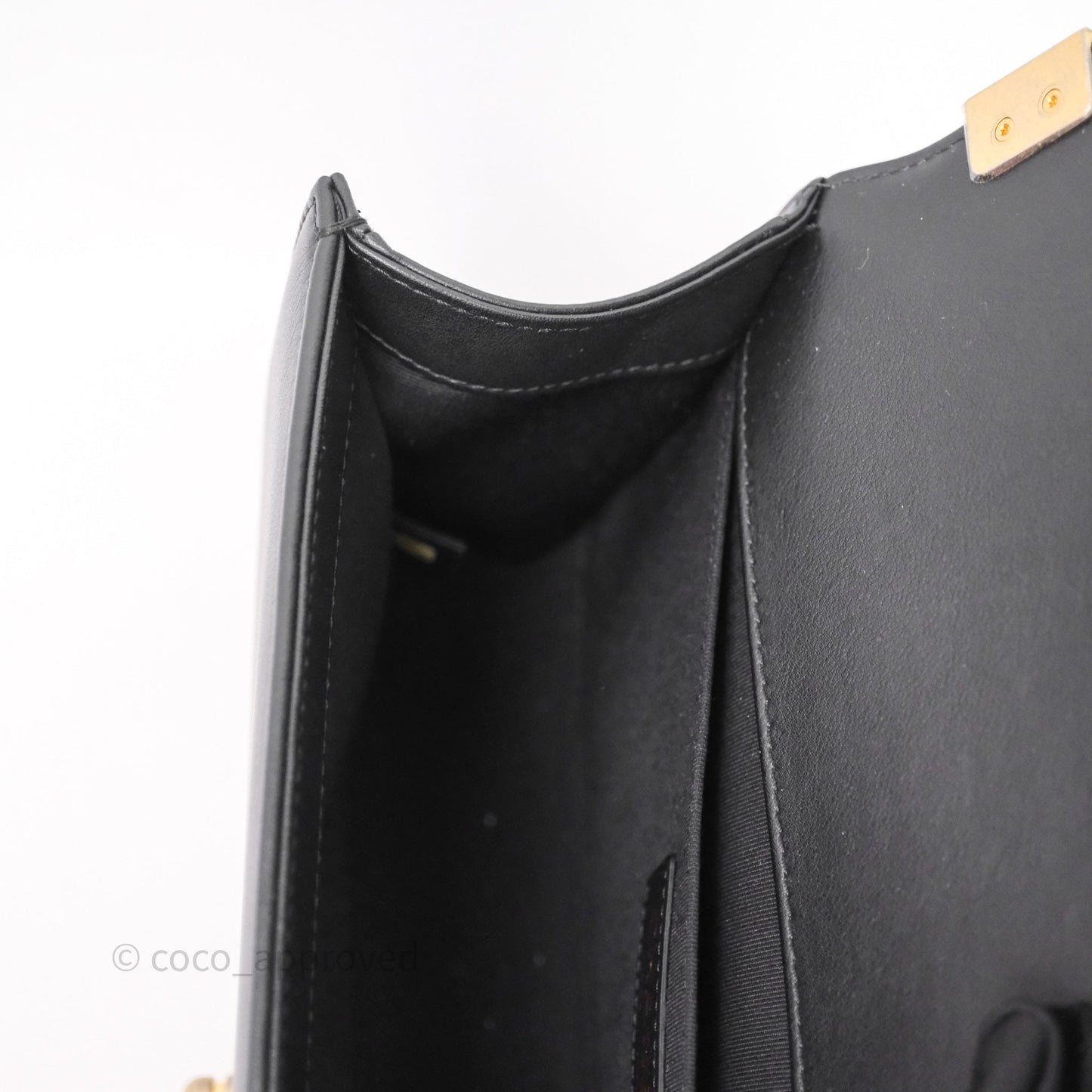 Chanel Medium Boy Quilted Black Calfskin Aged Gold Hardware