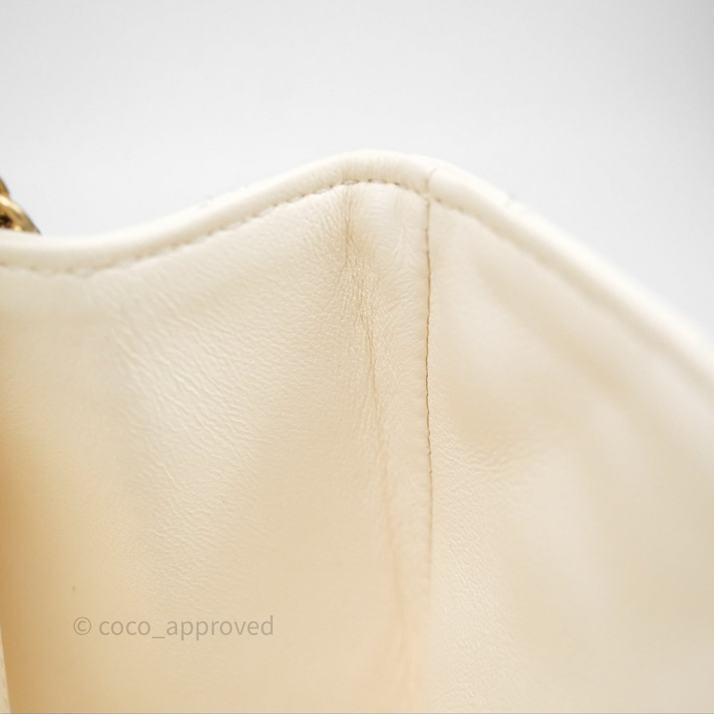Chanel Mini Reissue 224 Ivory White Aged Calfskin Aged Gold Hardware