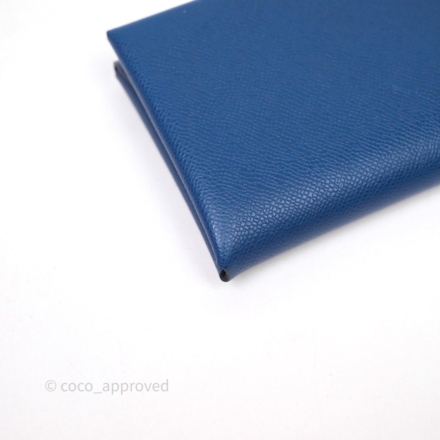 Hermès Calvi Card Holder Deep Blue Epsom
