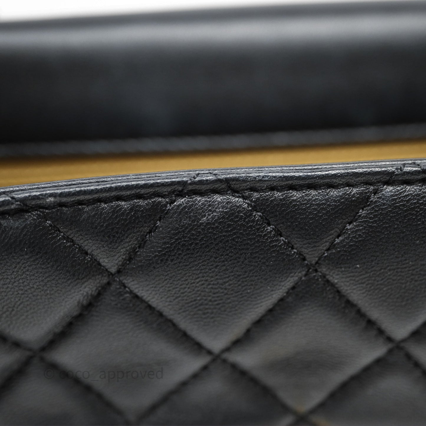 Chanel Mini Rectangular Pearl Crush Quilted Black Lambskin Aged Gold Hardware