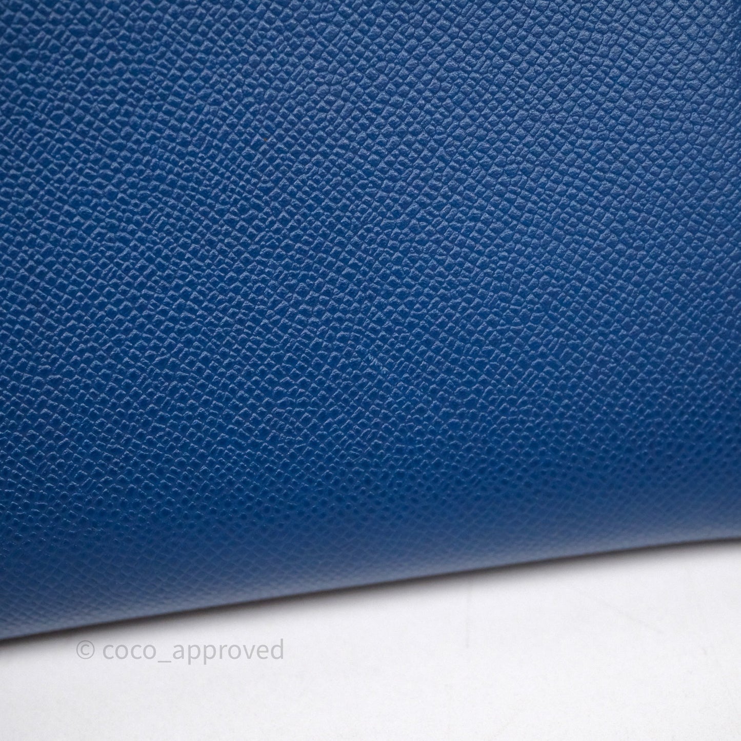 Hermès Calvi Card Holder Deep Blue Epsom