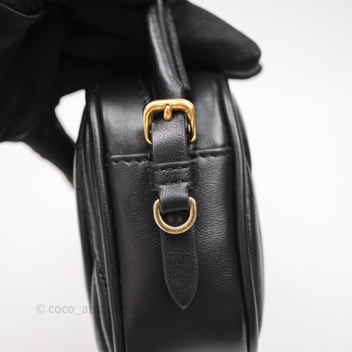 Miu Miu Matelassé Nappa Leather Shoulder Black Bag