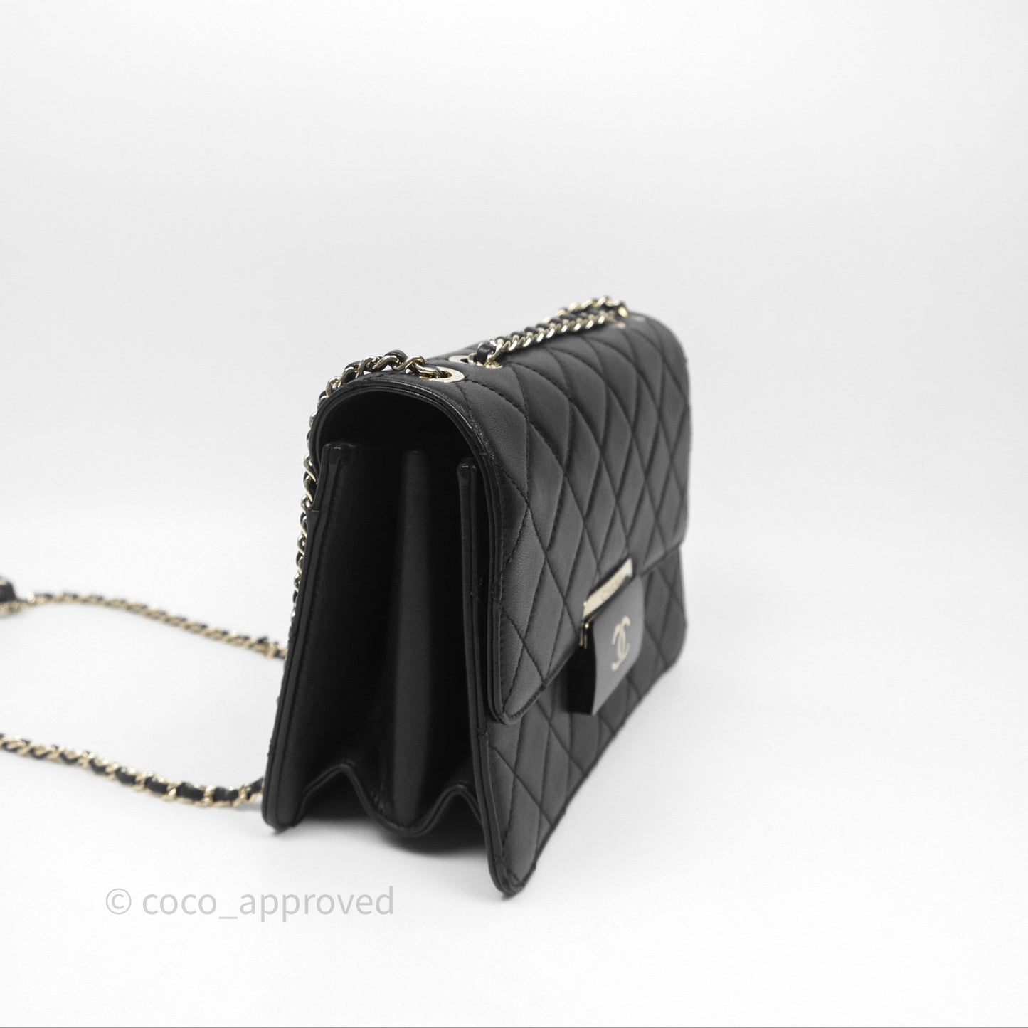 Chanel Beauty Lock Flap Bag Black Calfskin Gold Hardware