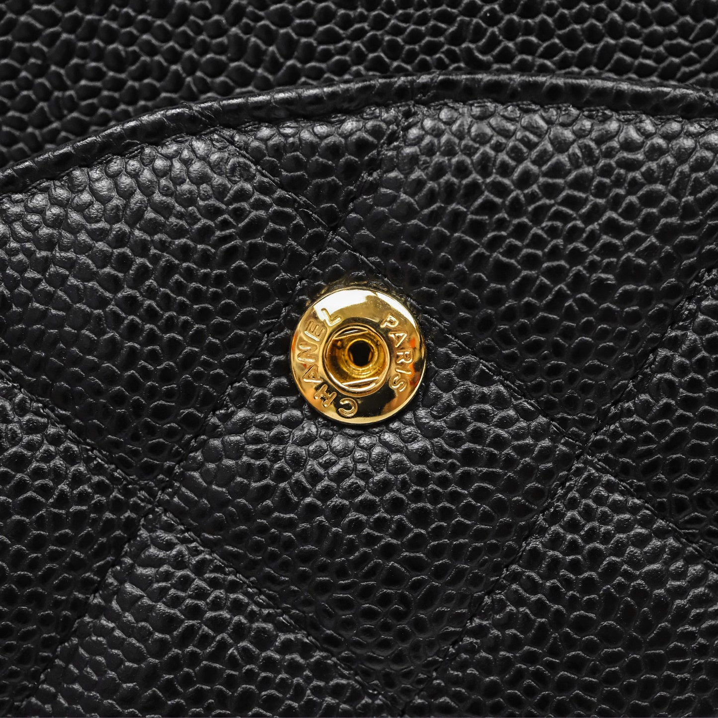 Chanel Quilted Jumbo Double Flap Black Caviar Gold Hardware