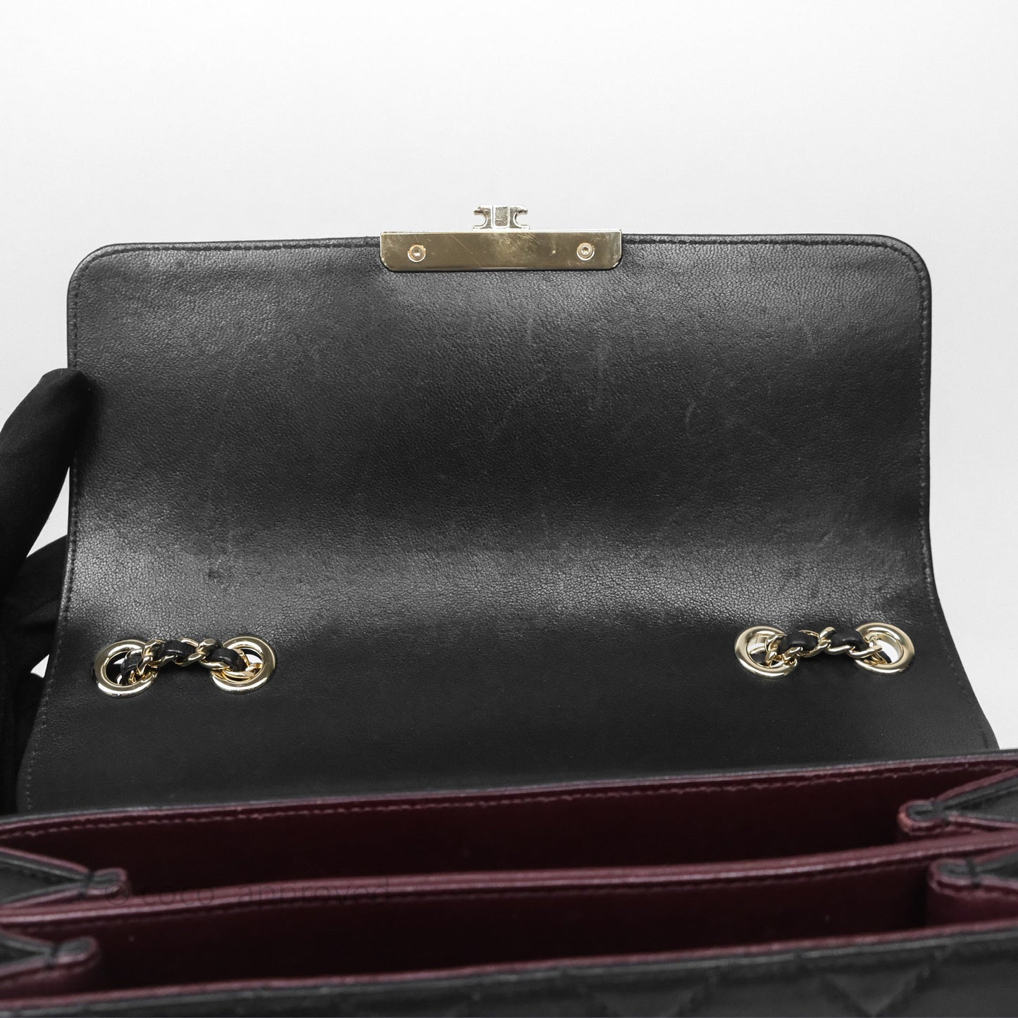 Chanel Beauty Lock Flap Bag Black Calfskin Gold Hardware