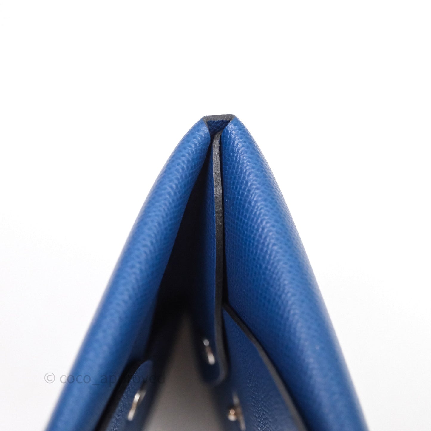 Hermès Calvi Card Holder Deep Blue Epsom