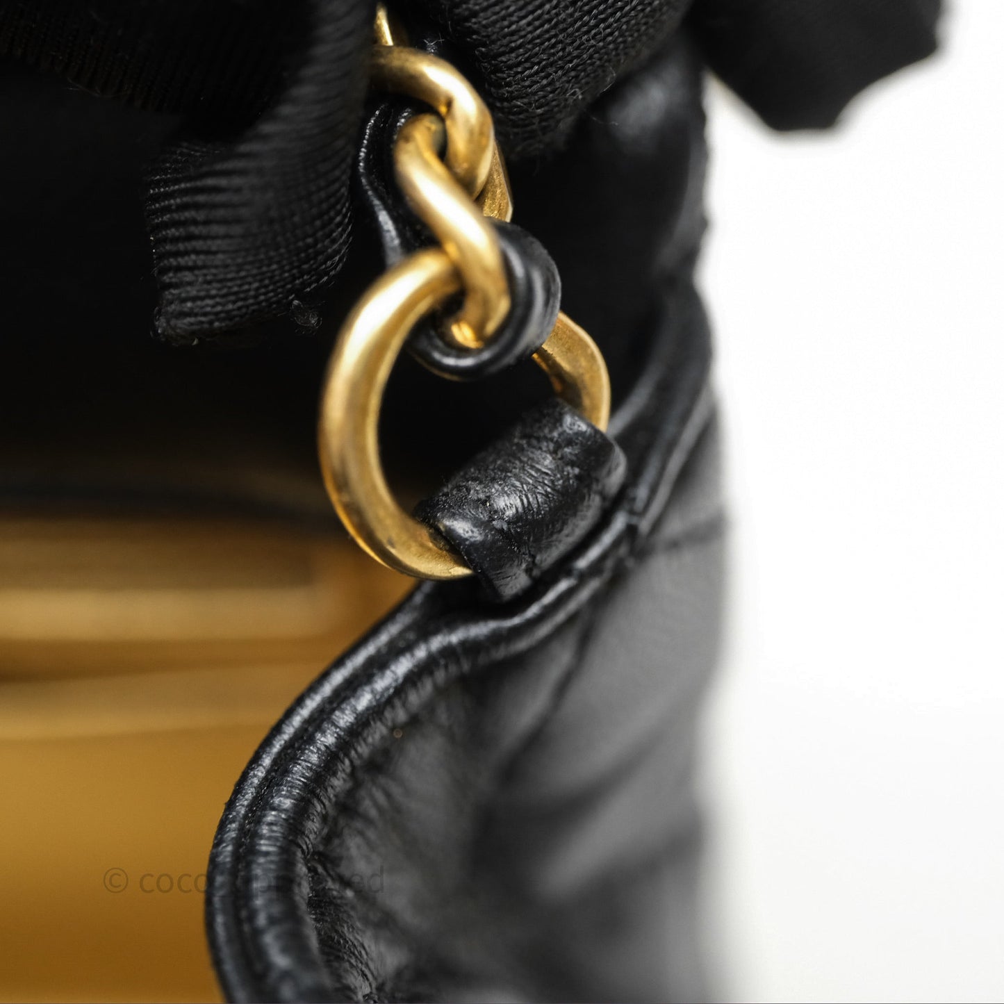 Chanel Mini Rectangular Pearl Crush Quilted Black Lambskin Aged Gold Hardware