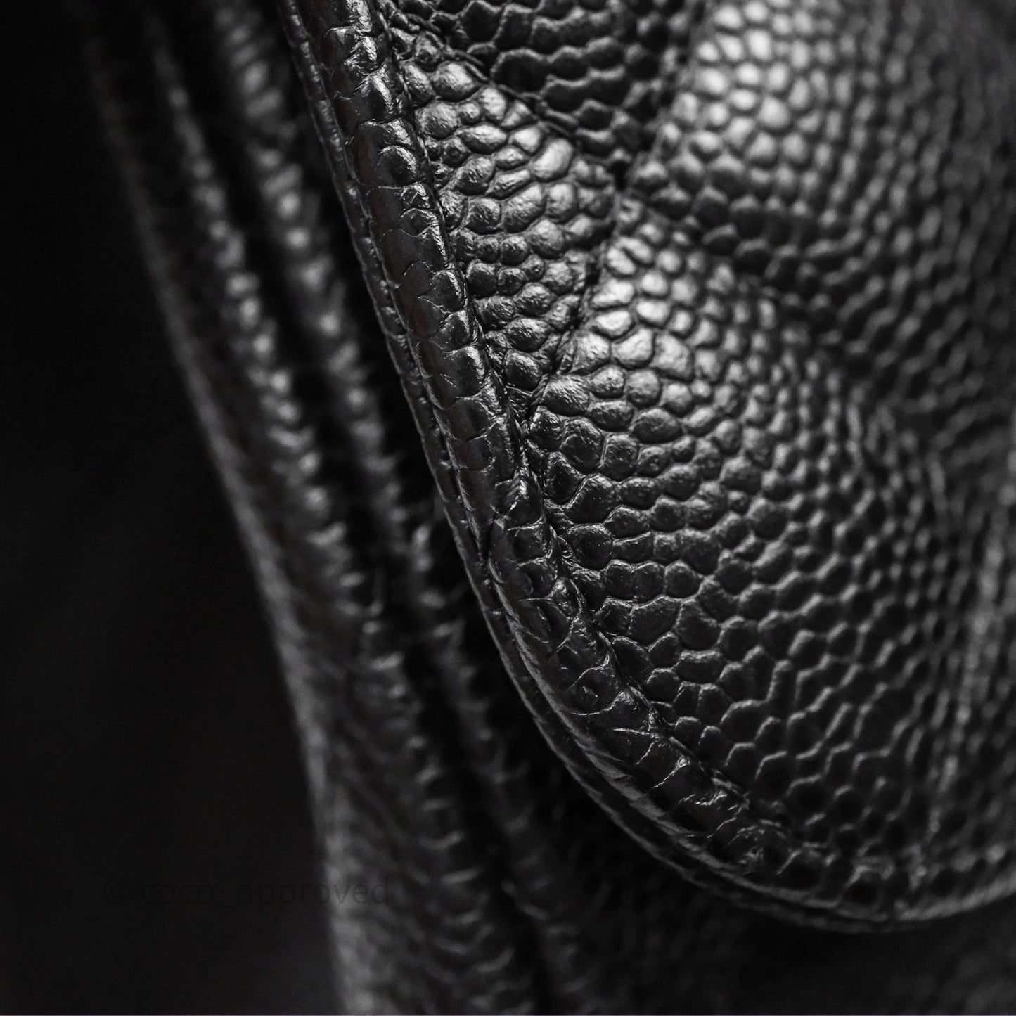 Chanel Quilted Jumbo Double Flap Black Caviar Gold Hardware